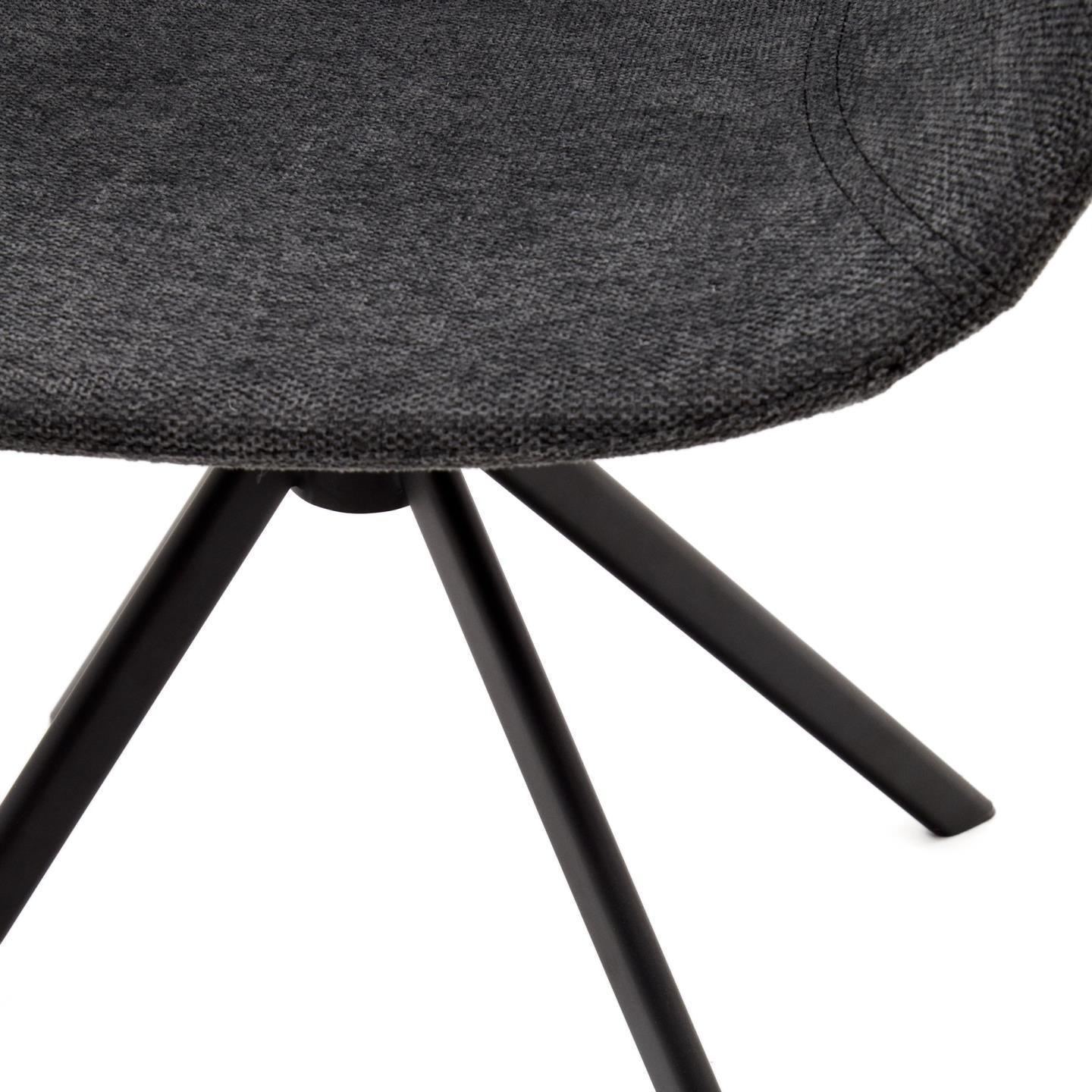 Krzesło obrotowe w tkaninie szenilowej TISSIANA ciemnoszary La Forma Eye on Design