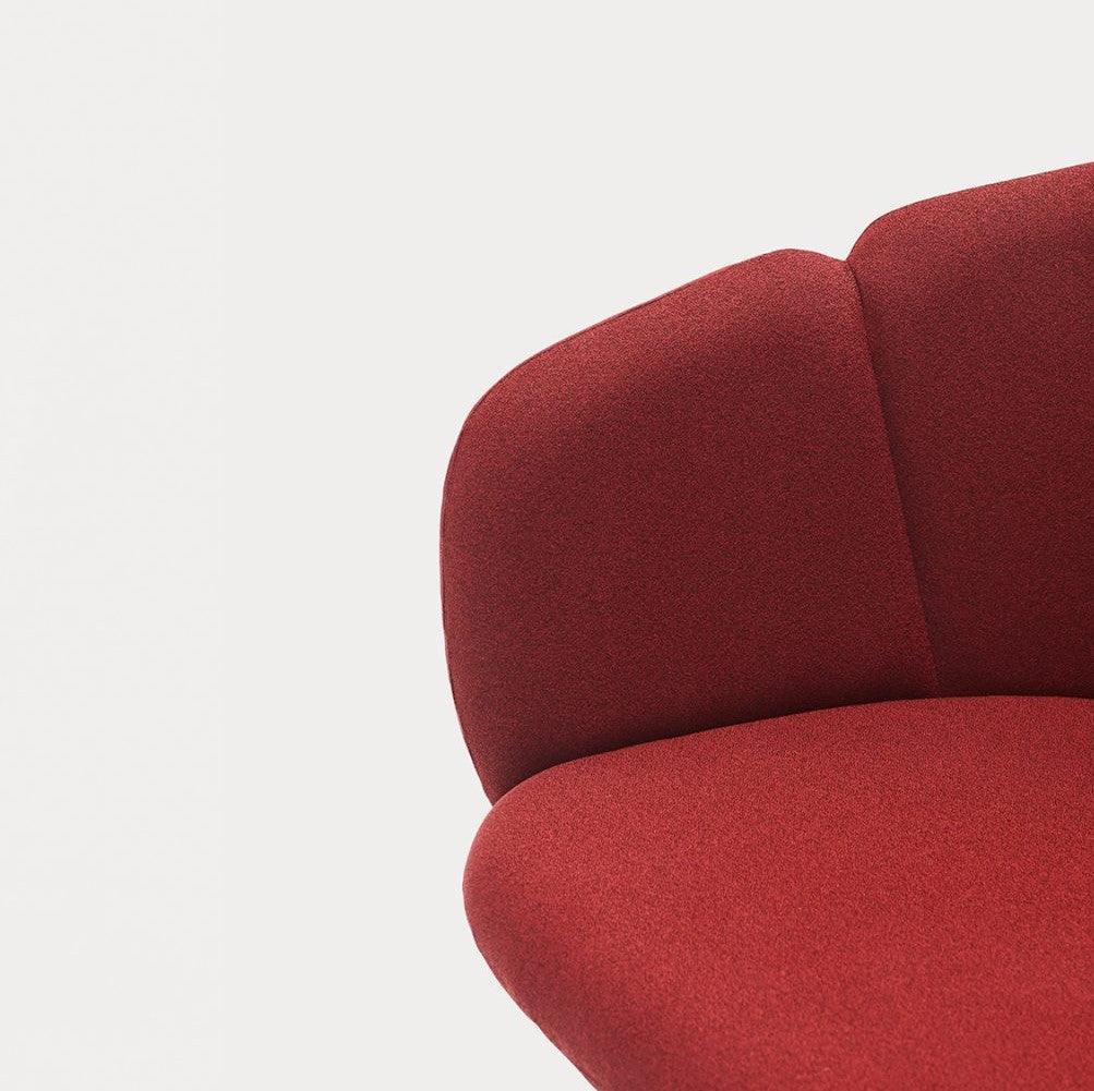 Krzesło obrotowe z podłokietnikami ADD czerwony z chromowaną podstawą Teulat Eye on Design