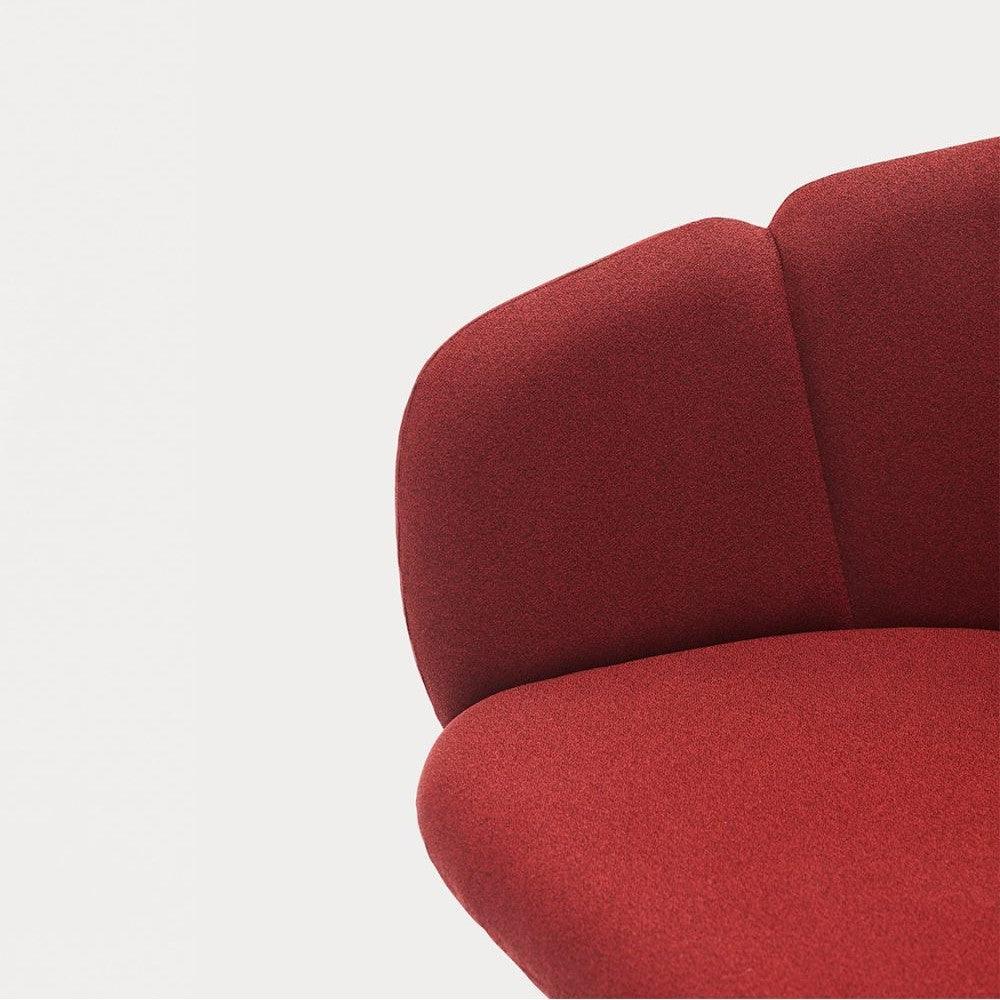 Krzesło obrotowe z podłokietnikami ADD czerwony z czarną podstawą Teulat Eye on Design