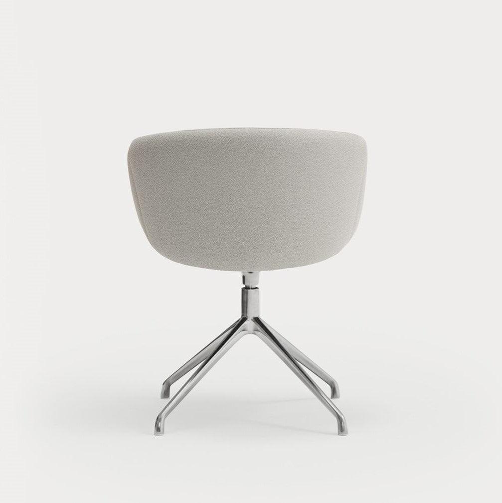 Krzesło obrotowe z podłokietnikami ADD szary z chromowaną podstawą Teulat Eye on Design