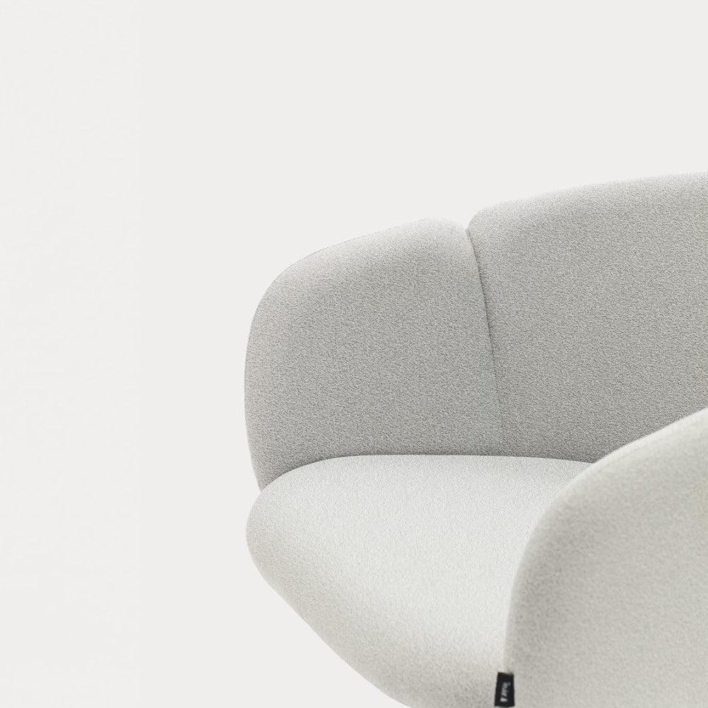 Krzesło obrotowe z podłokietnikami ADD szary z chromowaną podstawą Teulat Eye on Design