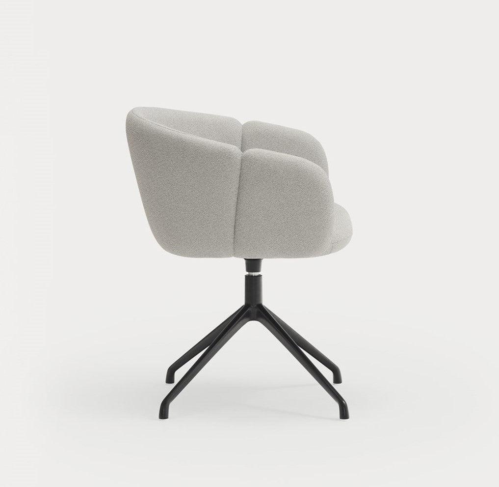 Krzesło obrotowe z podłokietnikami ADD szary z czarną podstawą Teulat Eye on Design