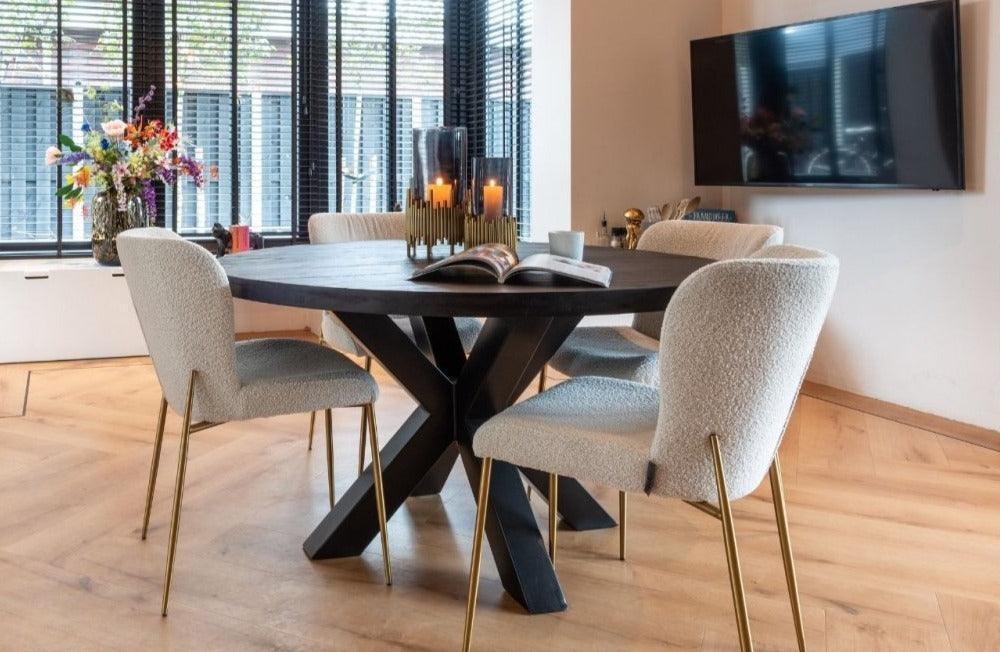 Krzesło ODESSA biały bouclé Richmond Interiors Eye on Design