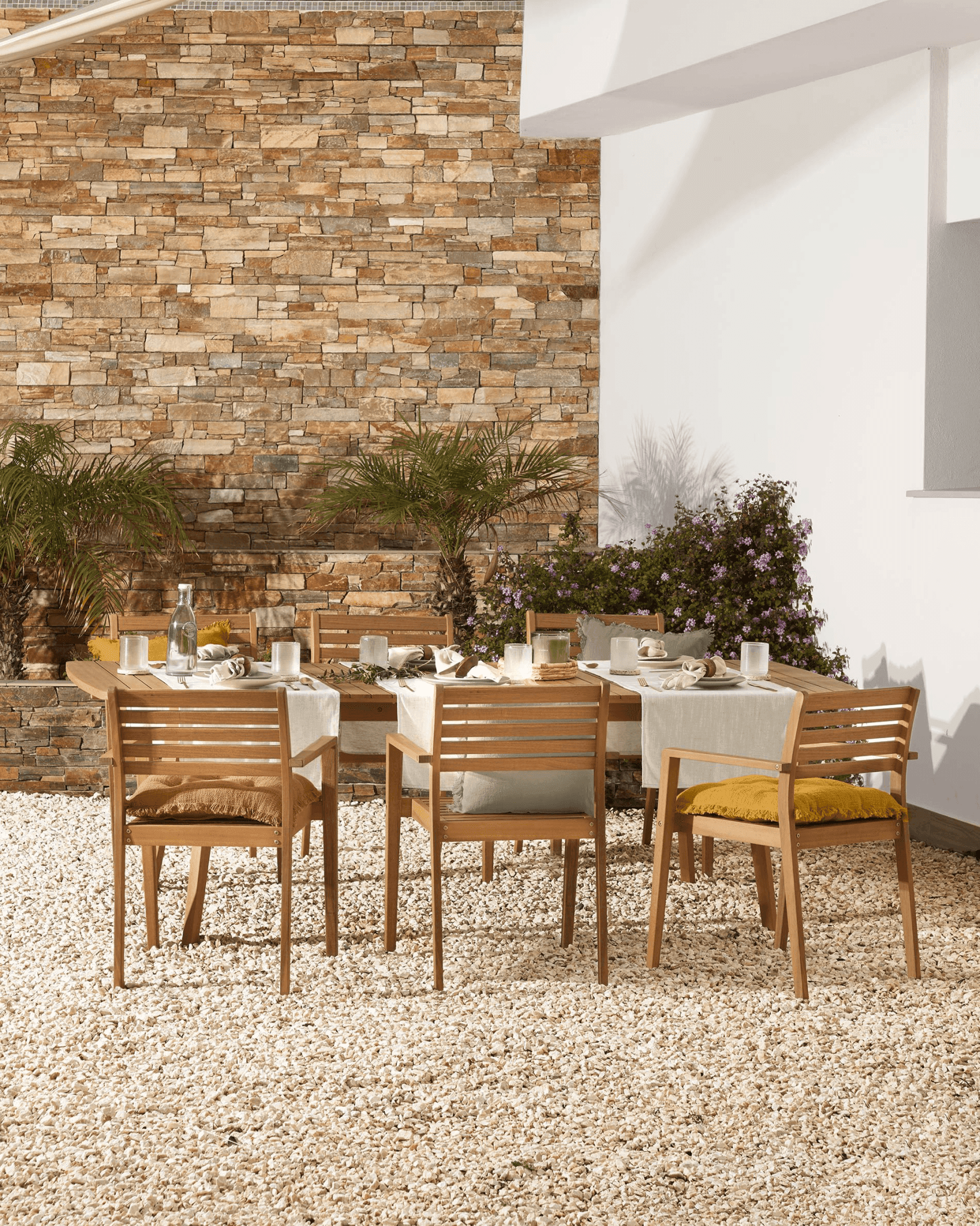 Krzesło ogrodowe HANZEL lite drewno akacjowe La Forma Eye on Design