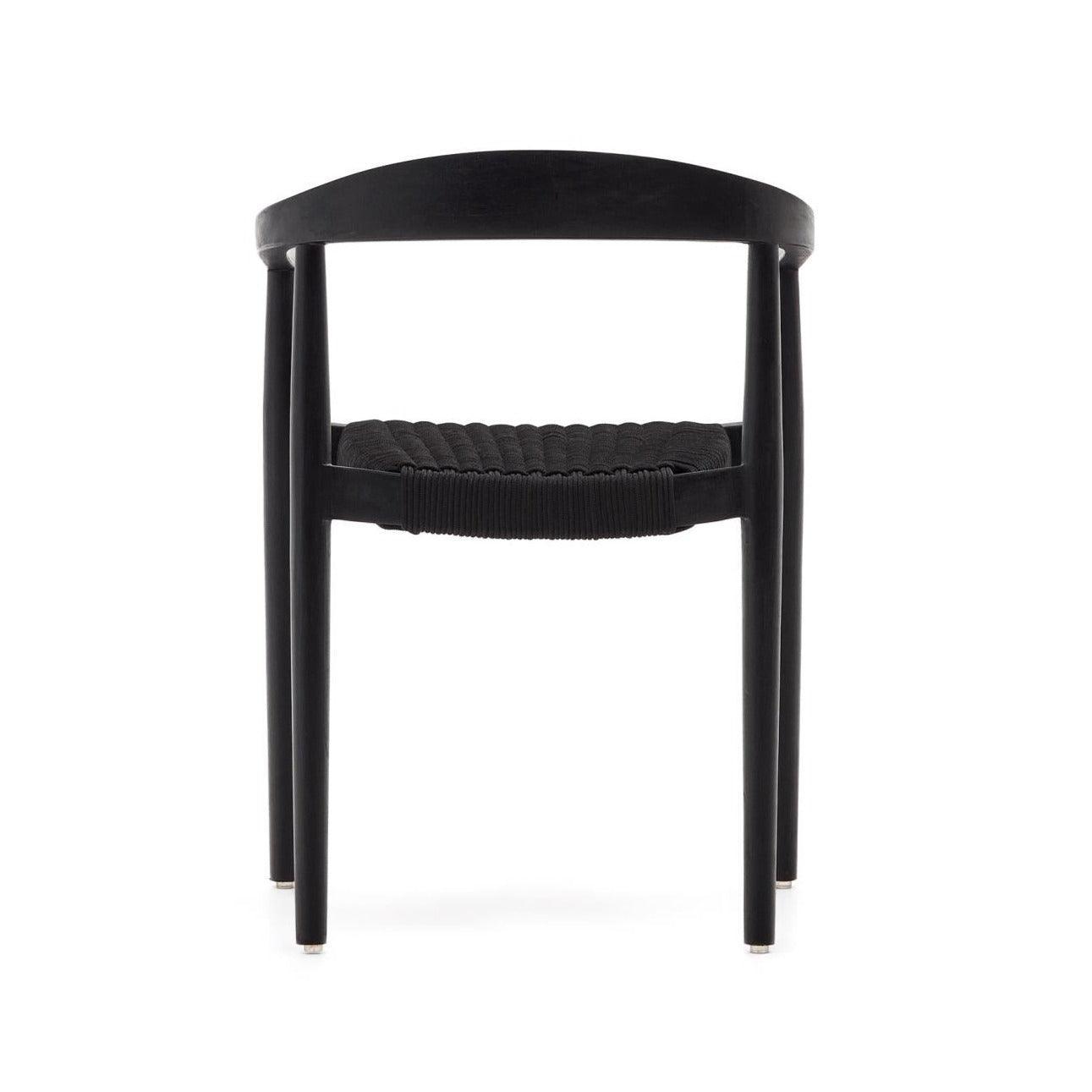 Krzesło ogrodowe YDALIA czarne drewno tekowe z czarną liną La Forma Eye on Design