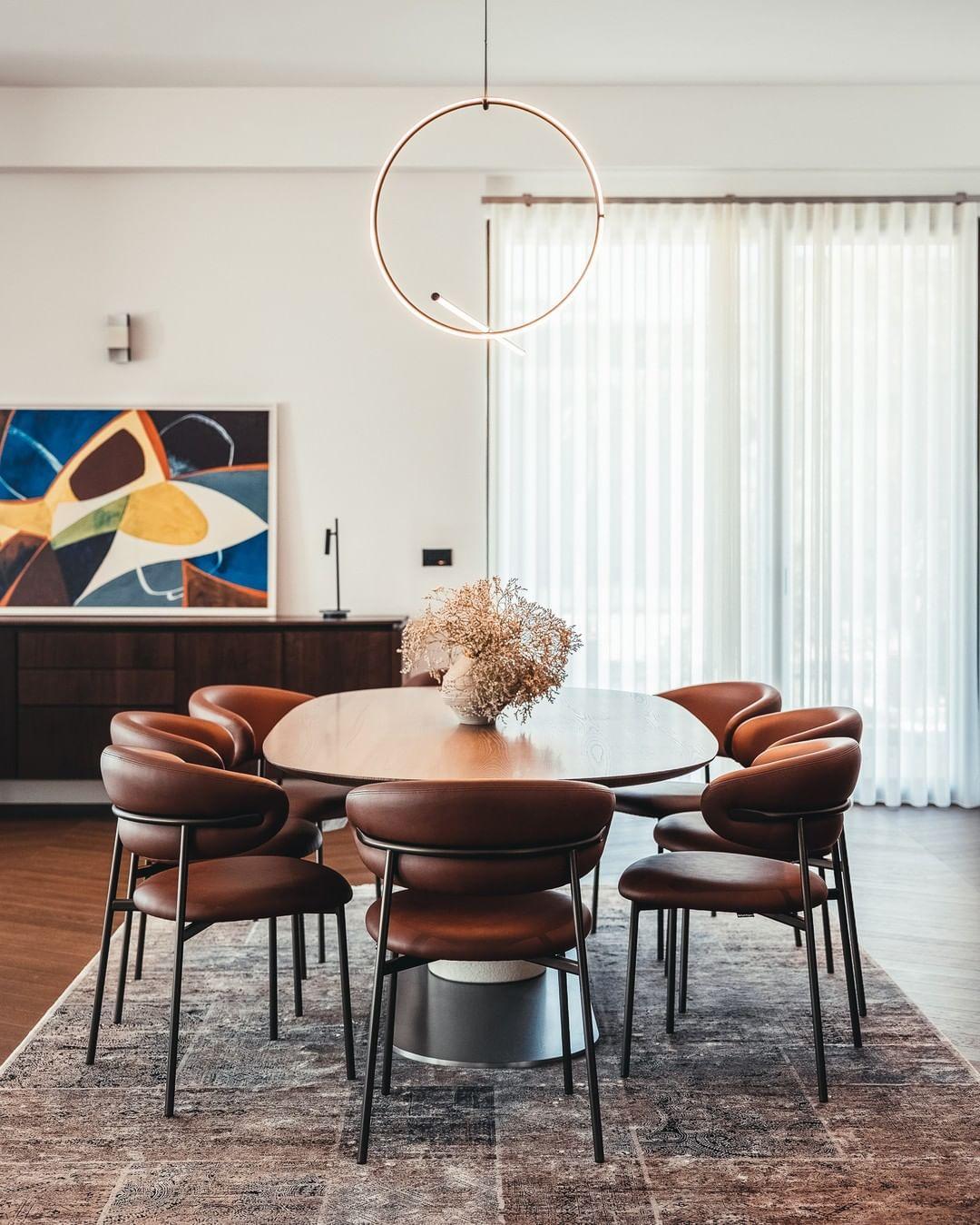 Krzesło OLEANDRO koniakowa ekoskóra z metalową podstawą Calligaris Eye on Design