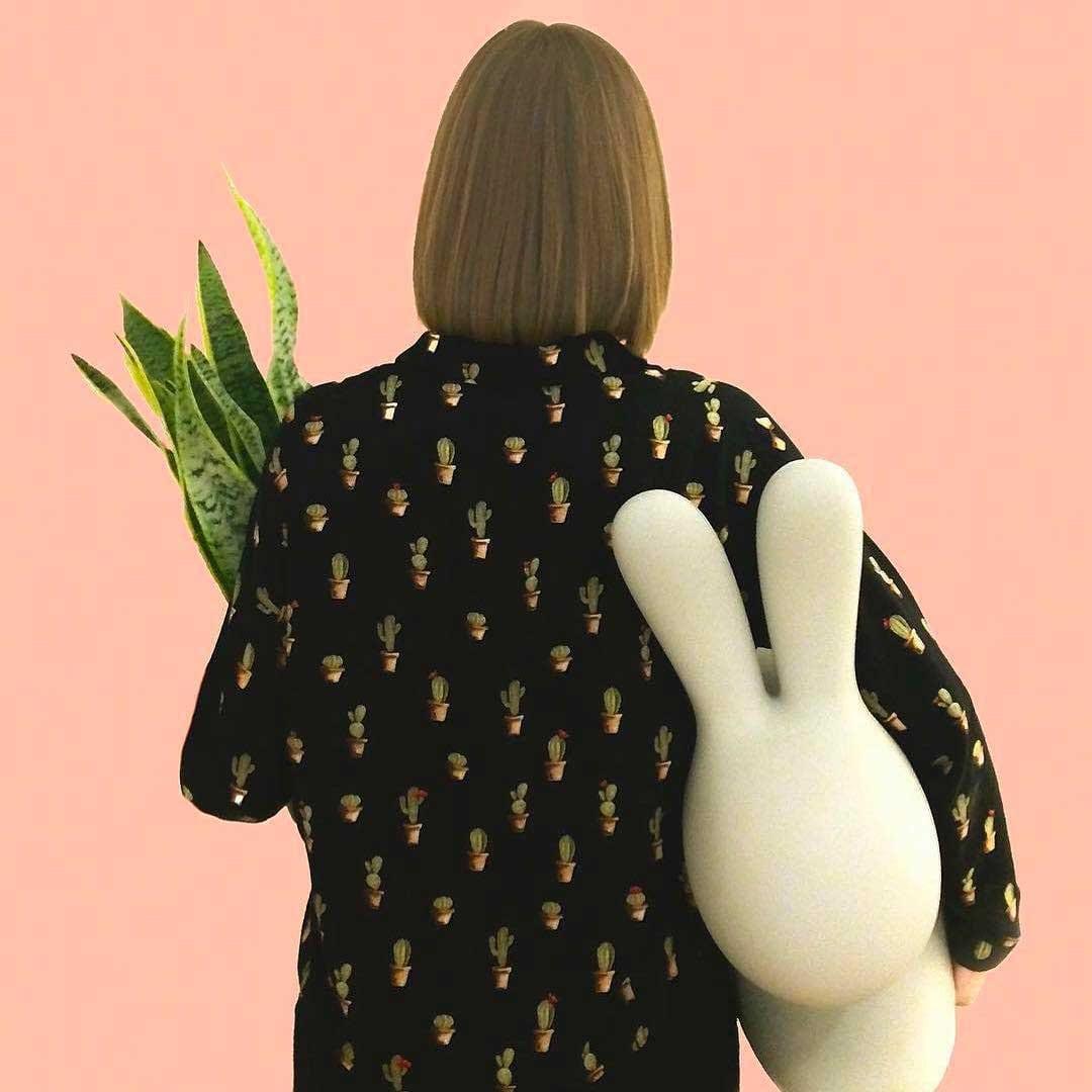 Krzesło RABBIT biały Qeeboo Eye on Design