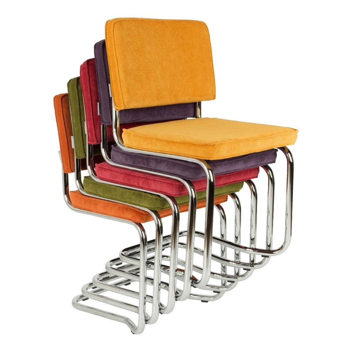 BRAK - Krzesło RIDGE KINK RIB niebieskie 12A Zuiver Eye on Design