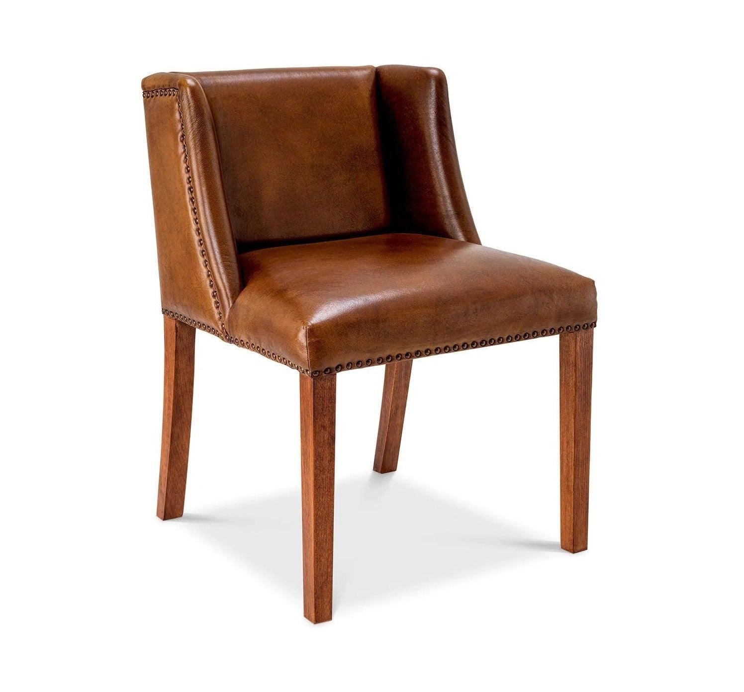 Krzesło ST. JAMES brązowa skóra Eichholtz Eye on Design