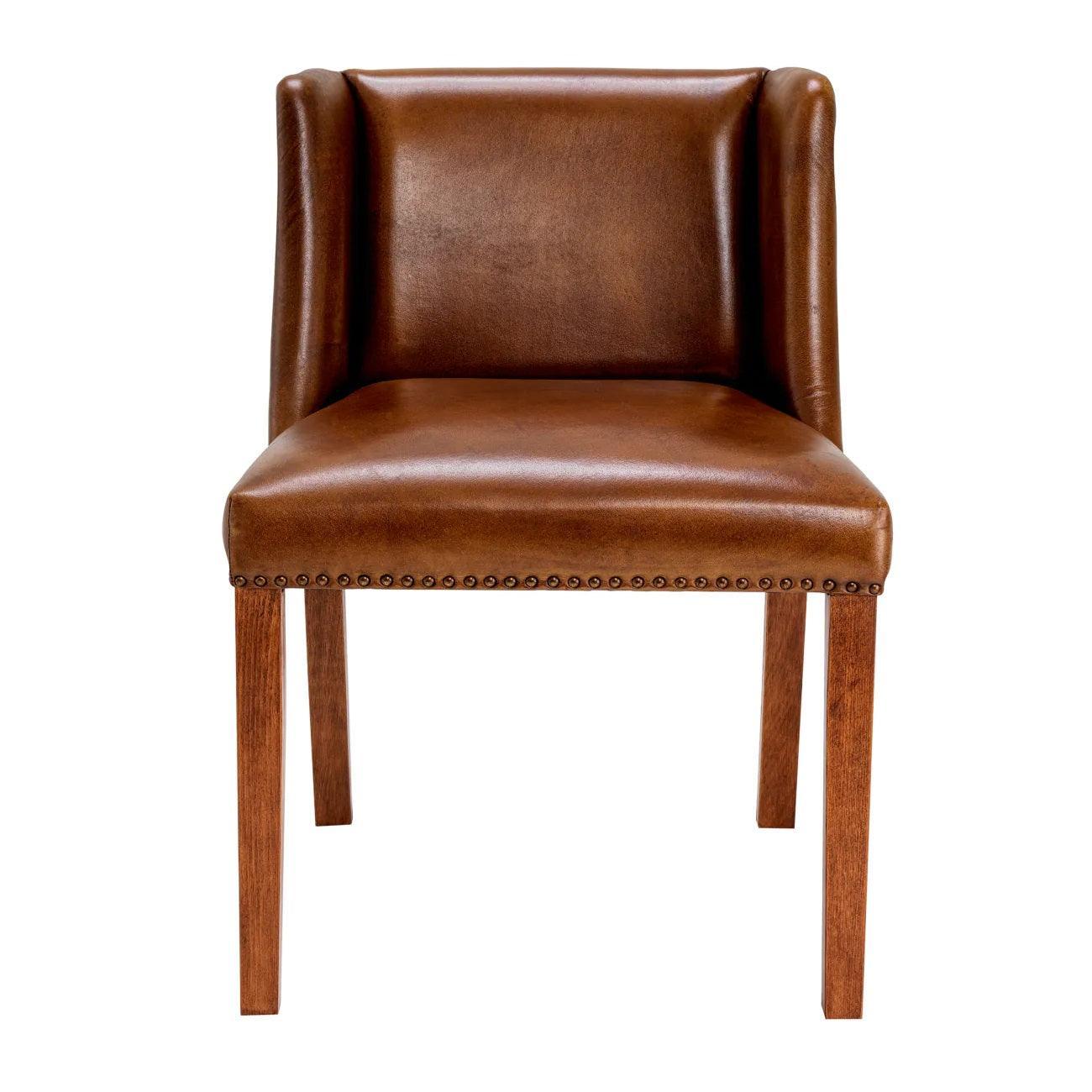 Krzesło ST. JAMES brązowa skóra Eichholtz Eye on Design