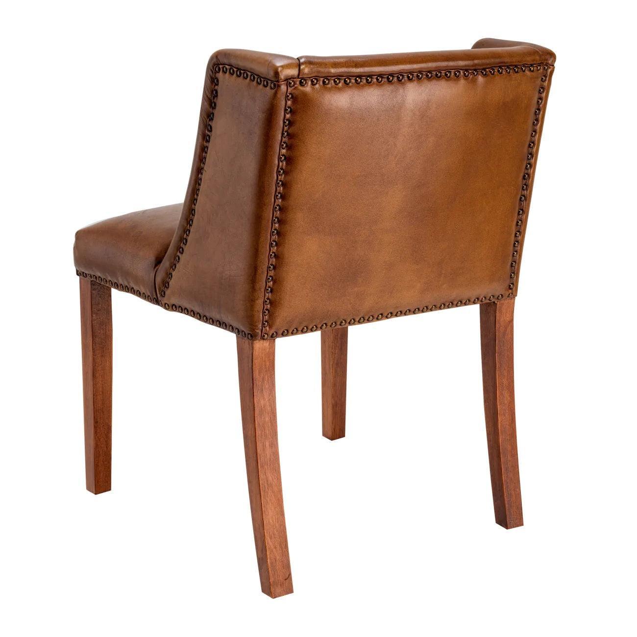 Krzesło ST. JAMES brązowa skóra Eichholtz Eye on Design