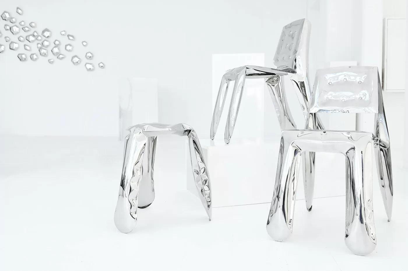 Krzesło stalowe CHIPPENSTEEL 0.5 szary mech mat Zieta Studio Eye on Design