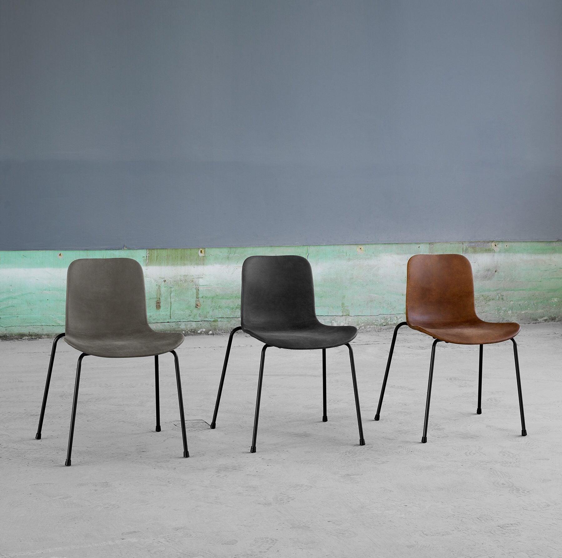 Krzesło tapicerowane LANGUE stalowa rama NORR11 Eye on Design