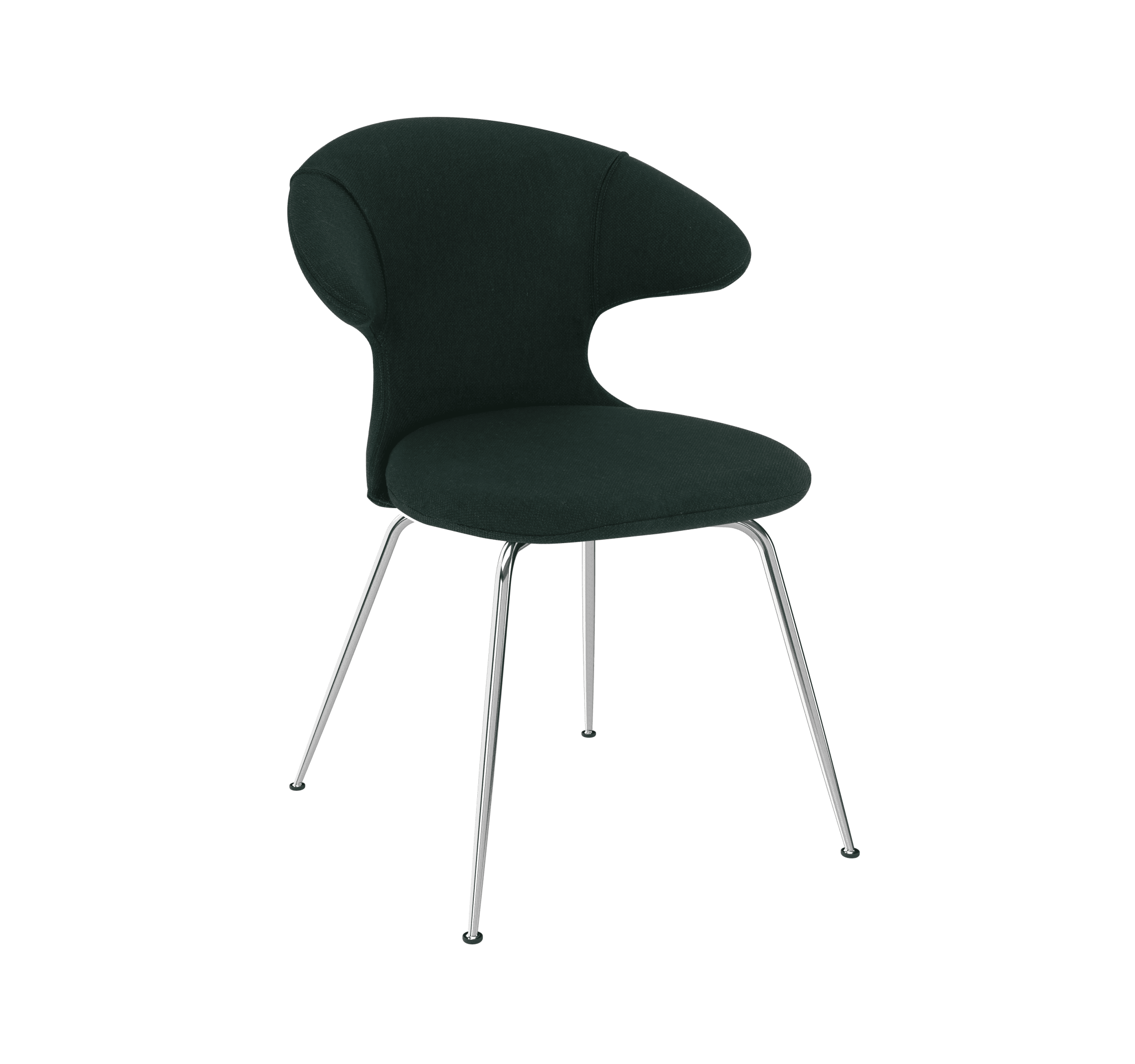 Krzesło TIME FLIES butelkowa zieleń ze srebrną podstawą UMAGE Eye on Design