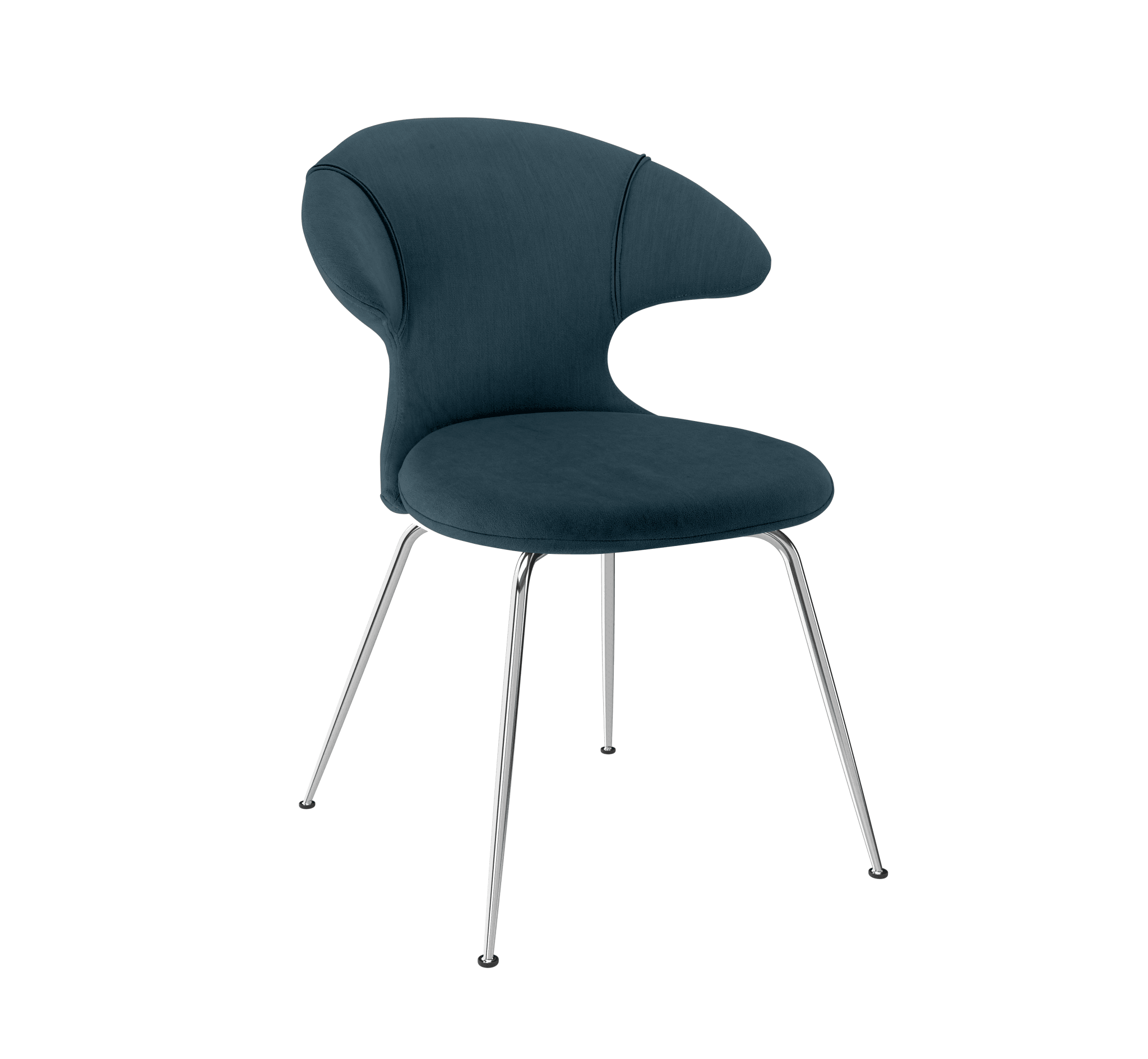 Krzesło TIME FLIES granatowy ze srebrną podstawą UMAGE Eye on Design