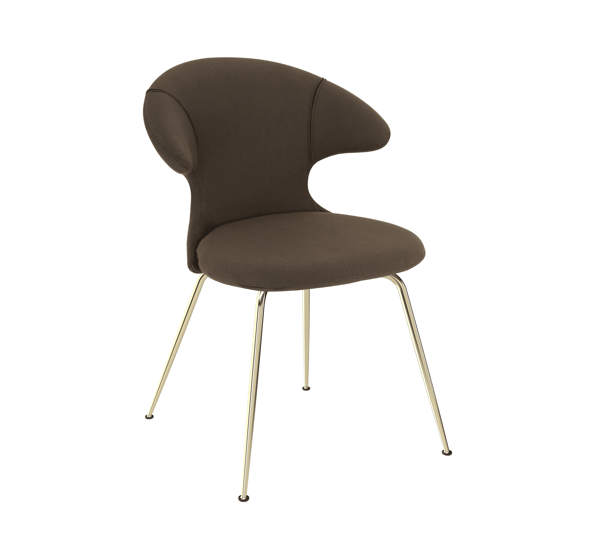 Krzesło TIME FLIES kawowy ze złotą podstawą UMAGE Eye on Design