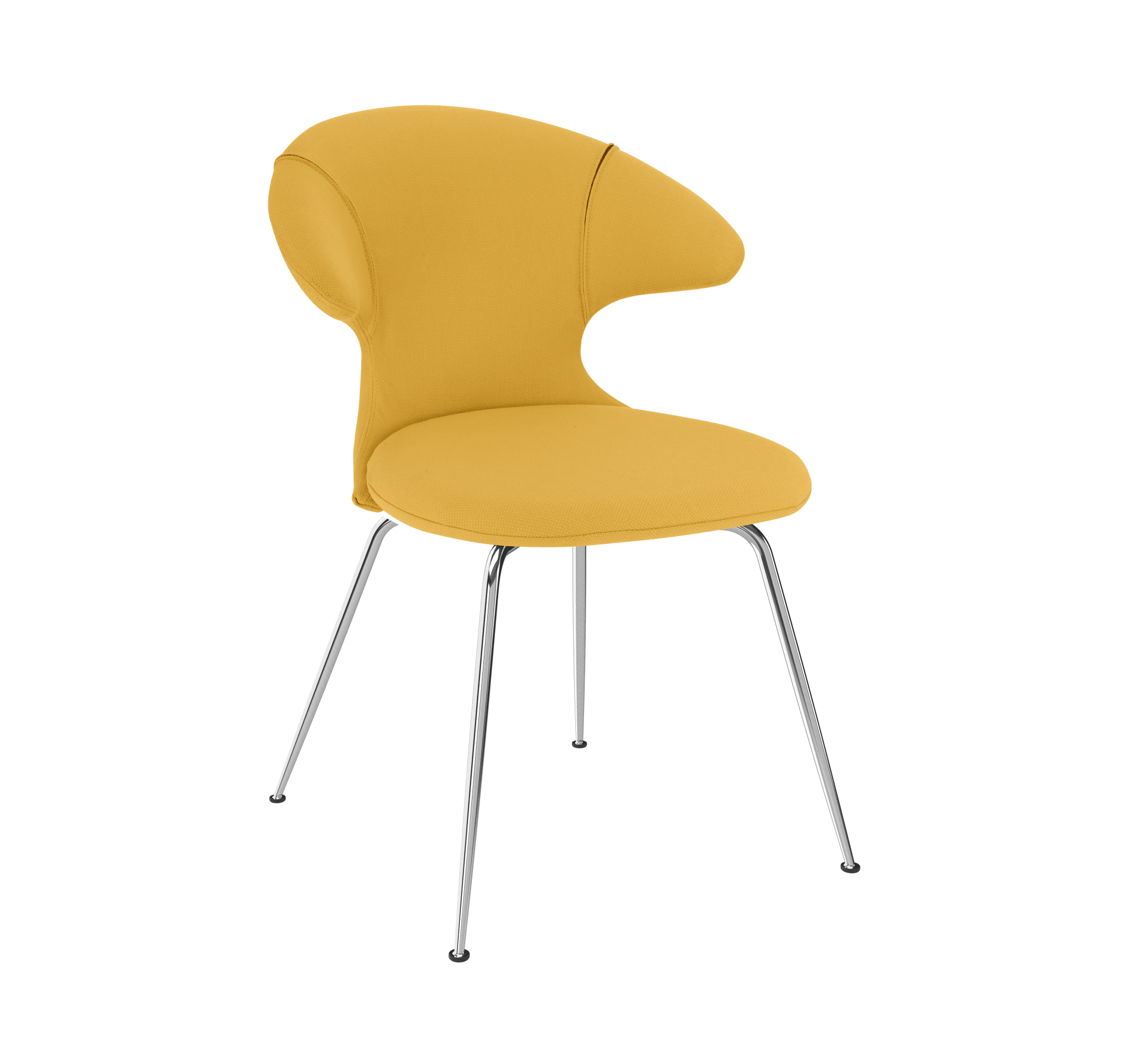 Krzesło TIME FLIES szafranowy ze srebrną podstawą UMAGE Eye on Design