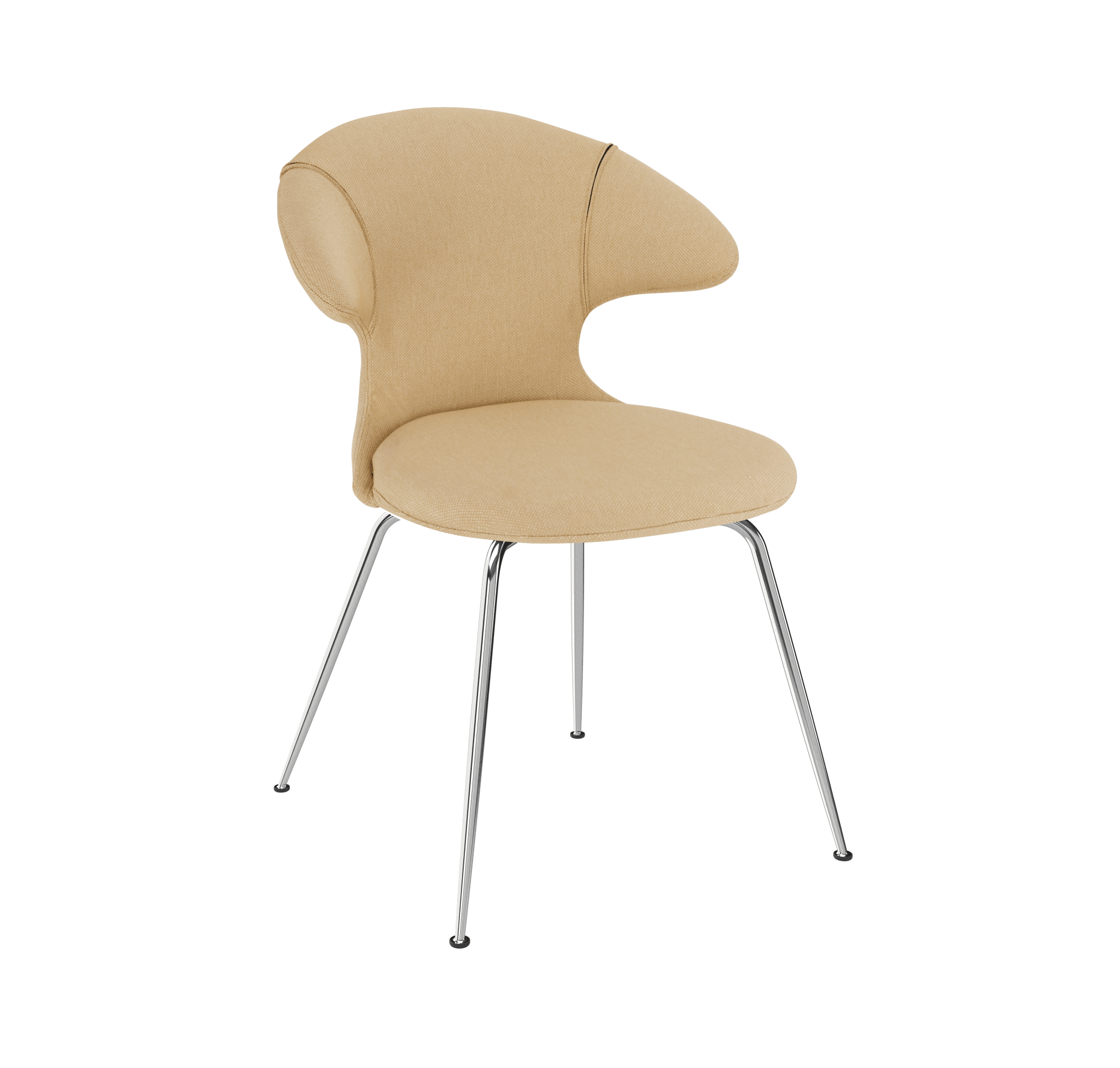 Krzesło TIME FLIES żółty piaskowy ze srebrną podstawą UMAGE Eye on Design