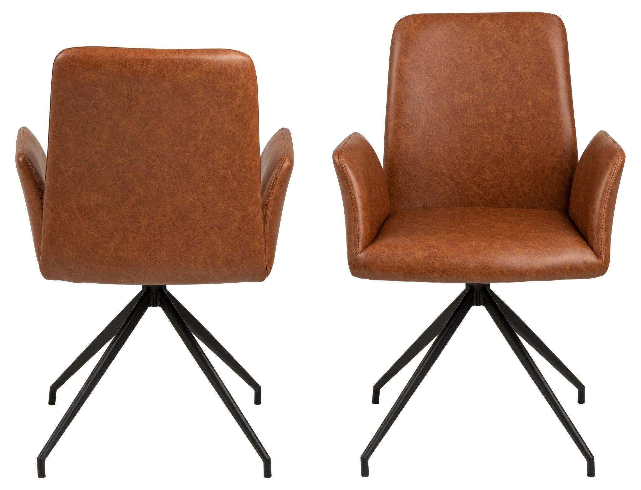 Krzesło VEIKKO brandy ekoskóra Actona Eye on Design