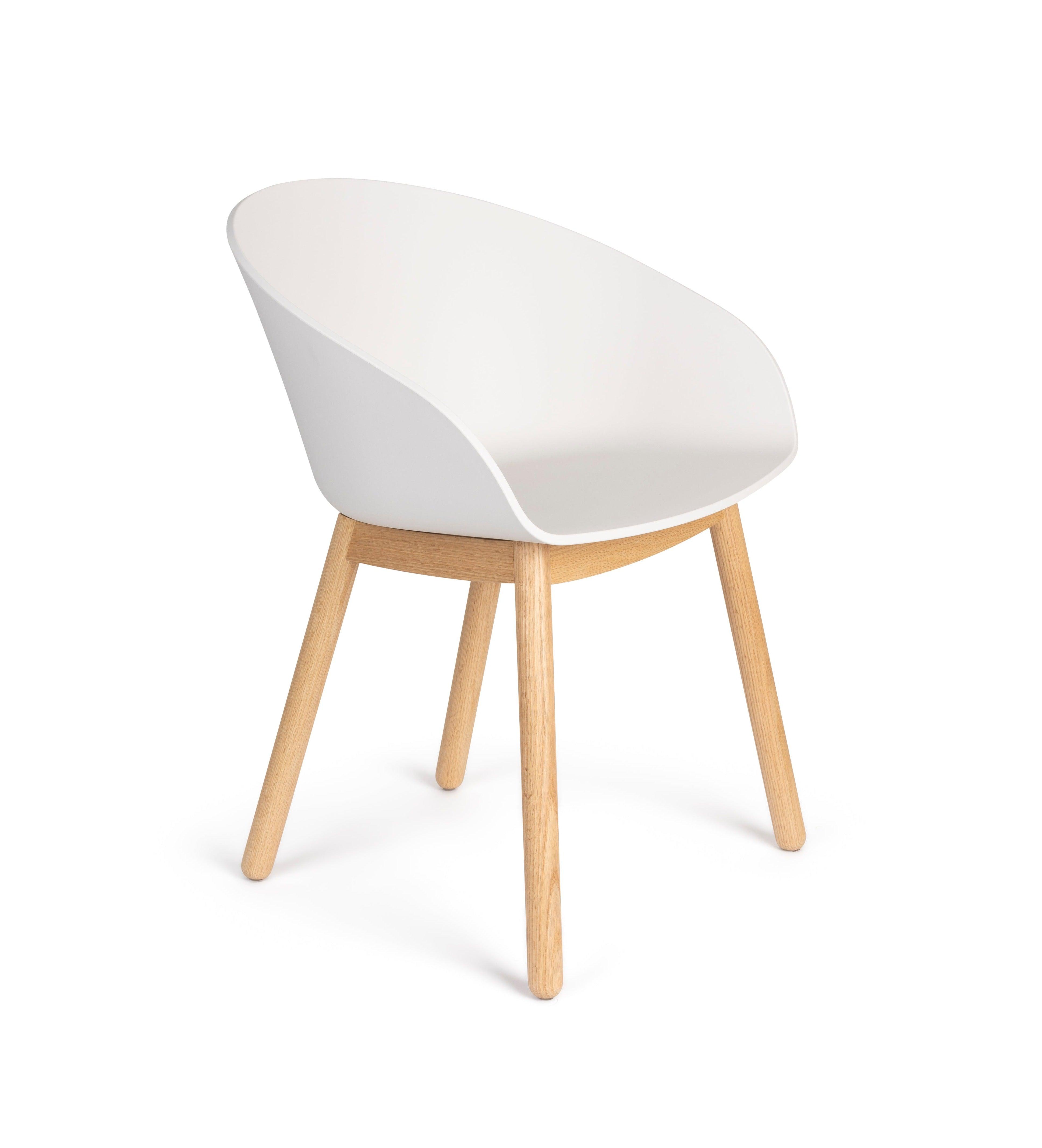 Krzesło VOID biały z drewnianą podstawą Zuiver Eye on Design