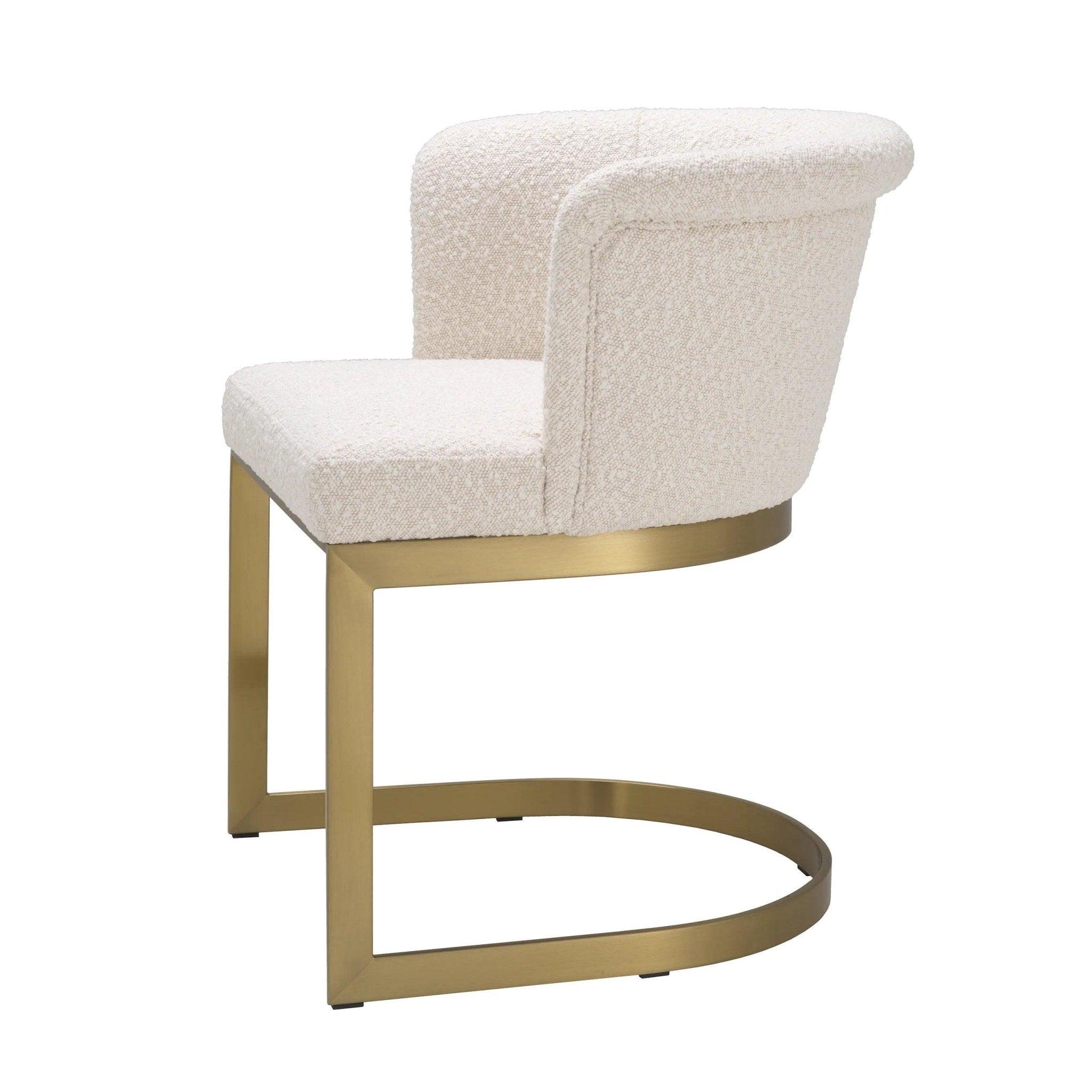 Krzesło w tkaninie boucle BOFINGER kremowy Eichholtz Eye on Design