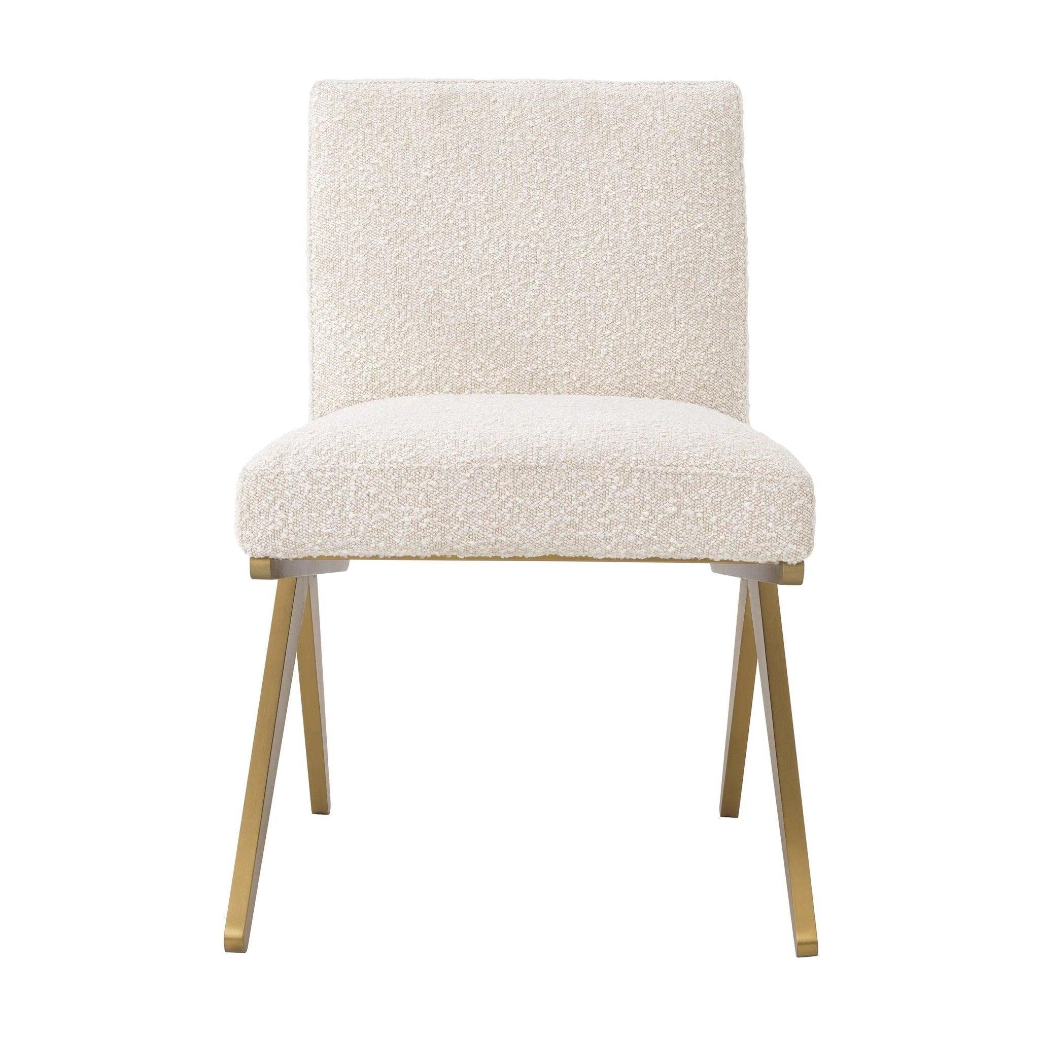 Krzesło w tkaninie boucle FICO kremowy Eichholtz Eye on Design