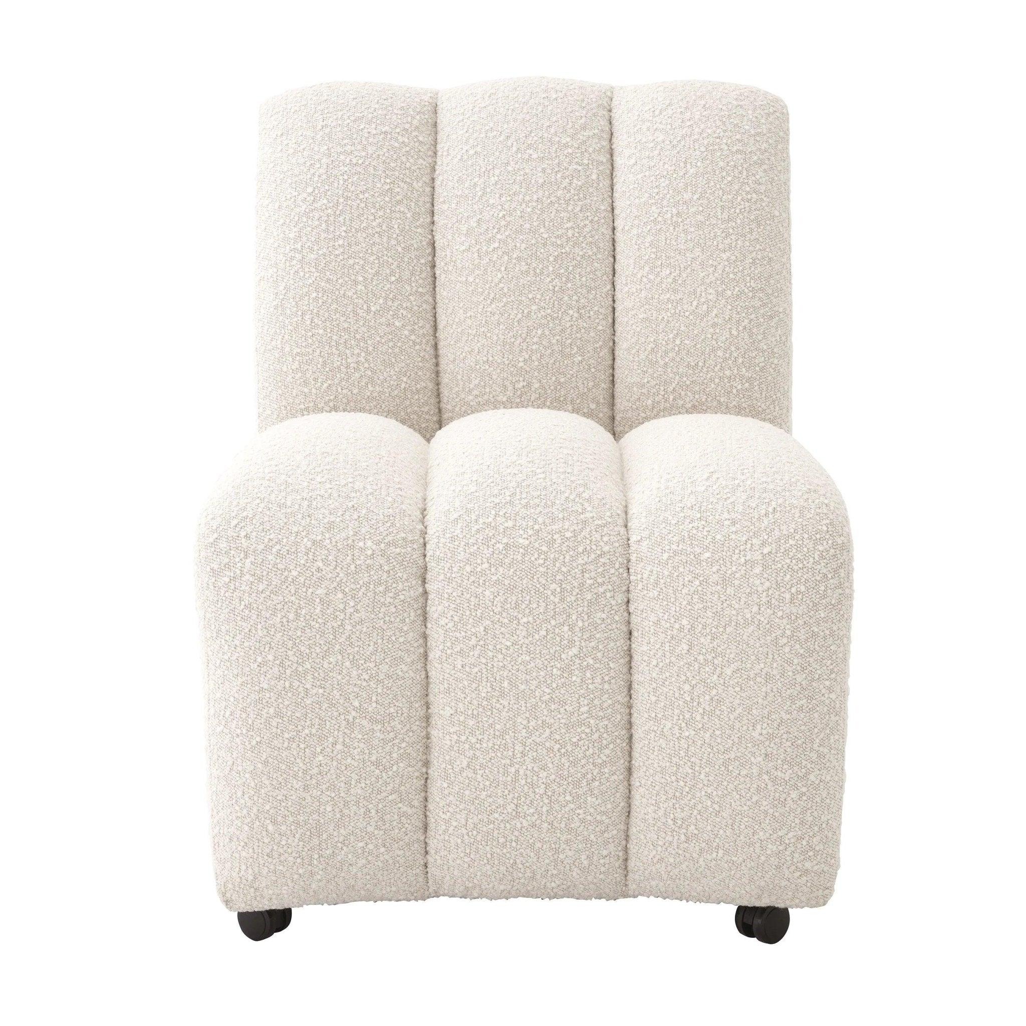 Krzesło w tkaninie boucle KELLY kremowy Eichholtz Eye on Design