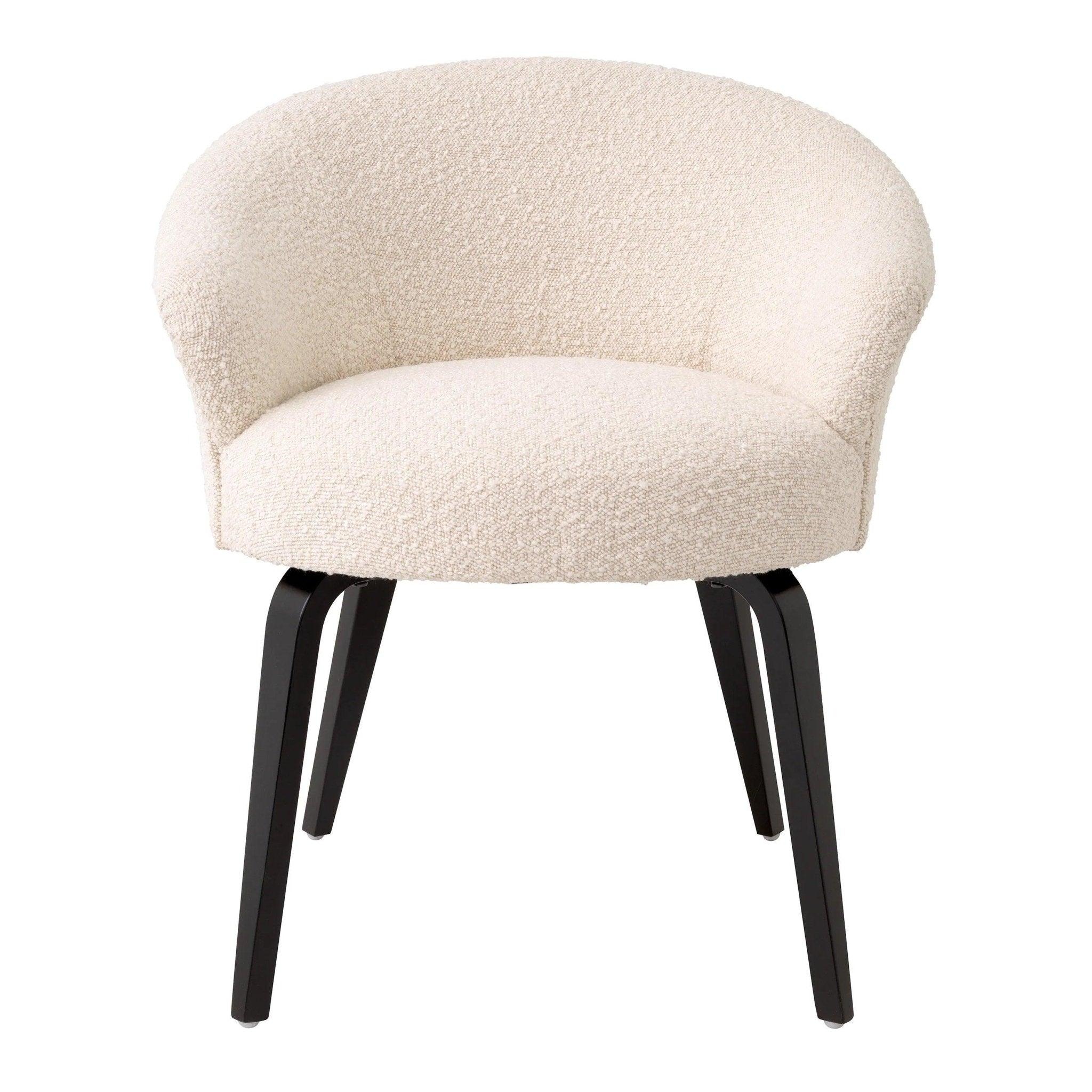 Krzesło w tkaninie boucle MORETTI kremowy Eichholtz Eye on Design