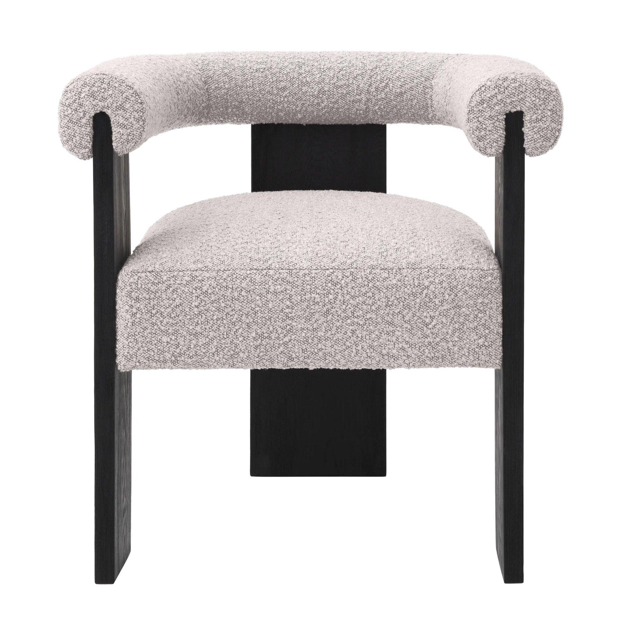 Krzesło w tkaninie boucle PERCY szary Eichholtz Eye on Design