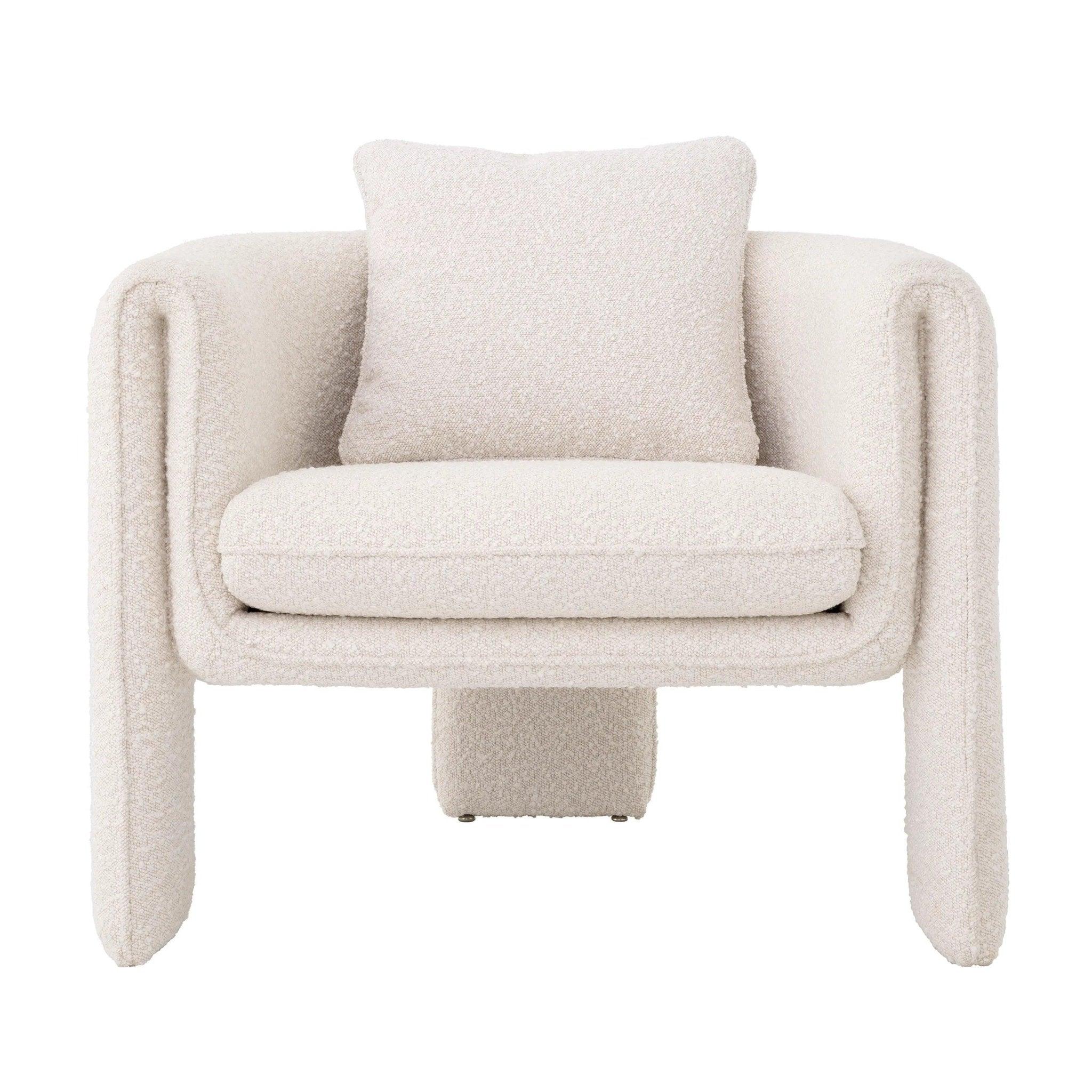 Krzesło w tkaninie boucle TOTO kremowy Eichholtz Eye on Design