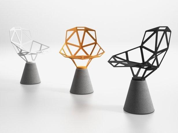 Krzesło z betonową podstawą CHAIR_ONE czarny Magis Eye on Design