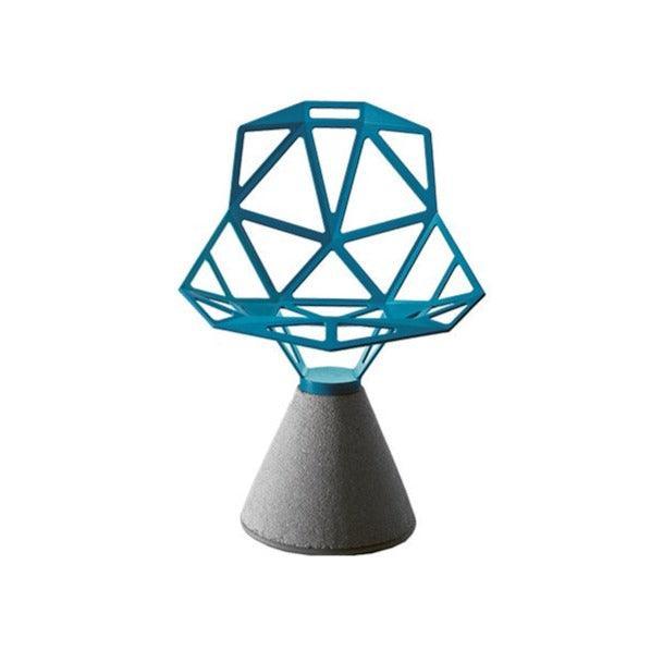 Krzesło z betonową podstawą CHAIR_ONE niebieski – Magis