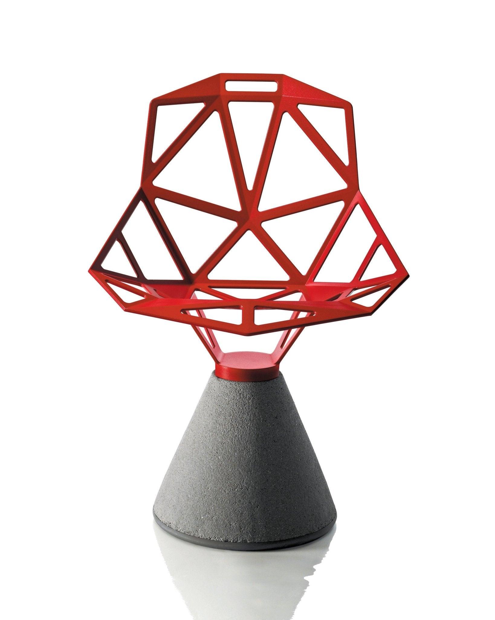 Krzesło z betonową podstawą CHAIR_ONE niebieski do jadalni