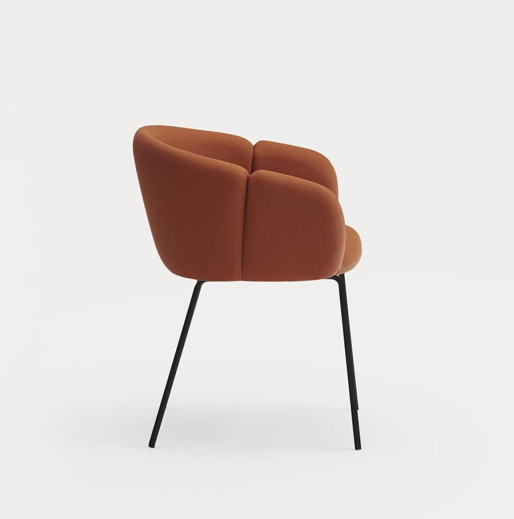 Krzesło z podłokietnikami ADD ekoskóra terracotta Teulat Eye on Design