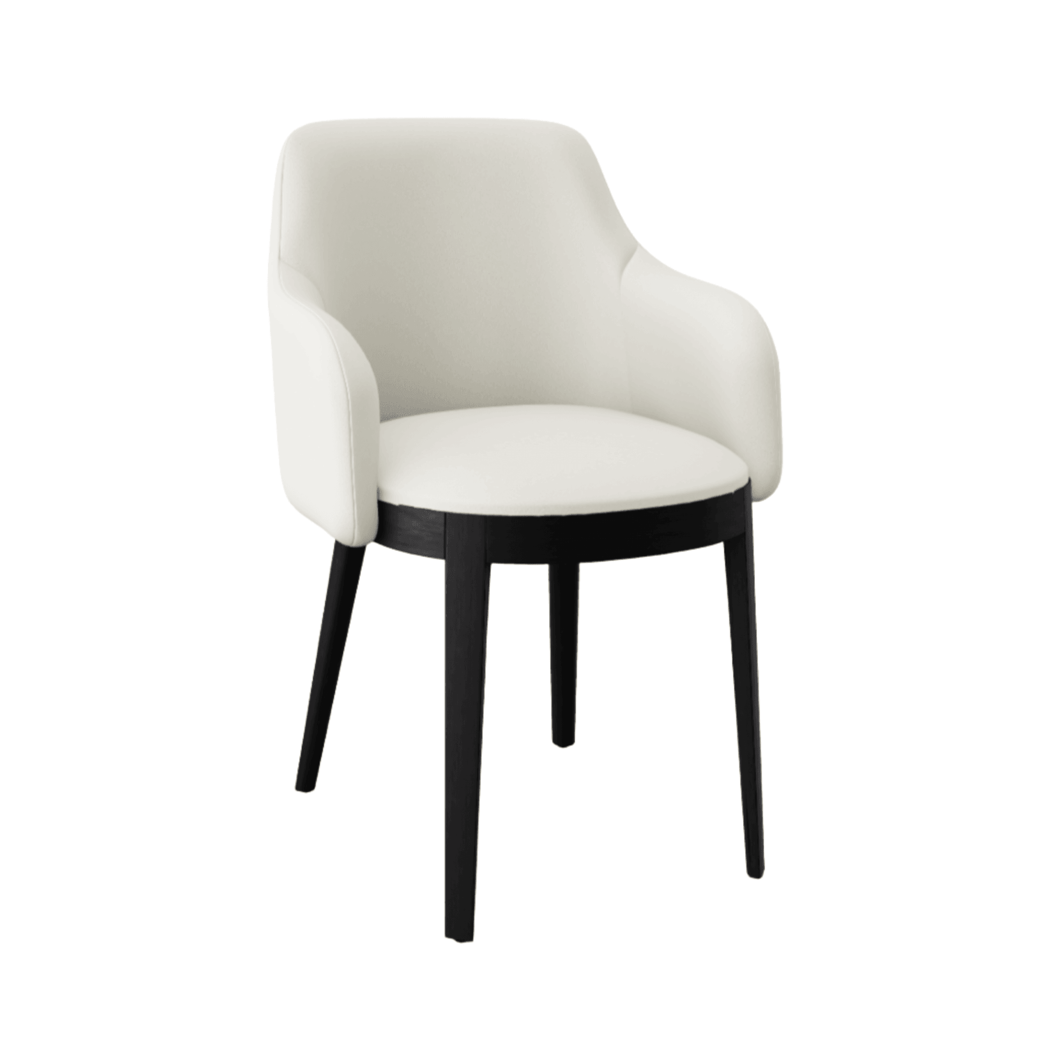 Krzesło z podłokietnikami ADÈL boucle kremowy Calligaris matowa czerń Eye on Design