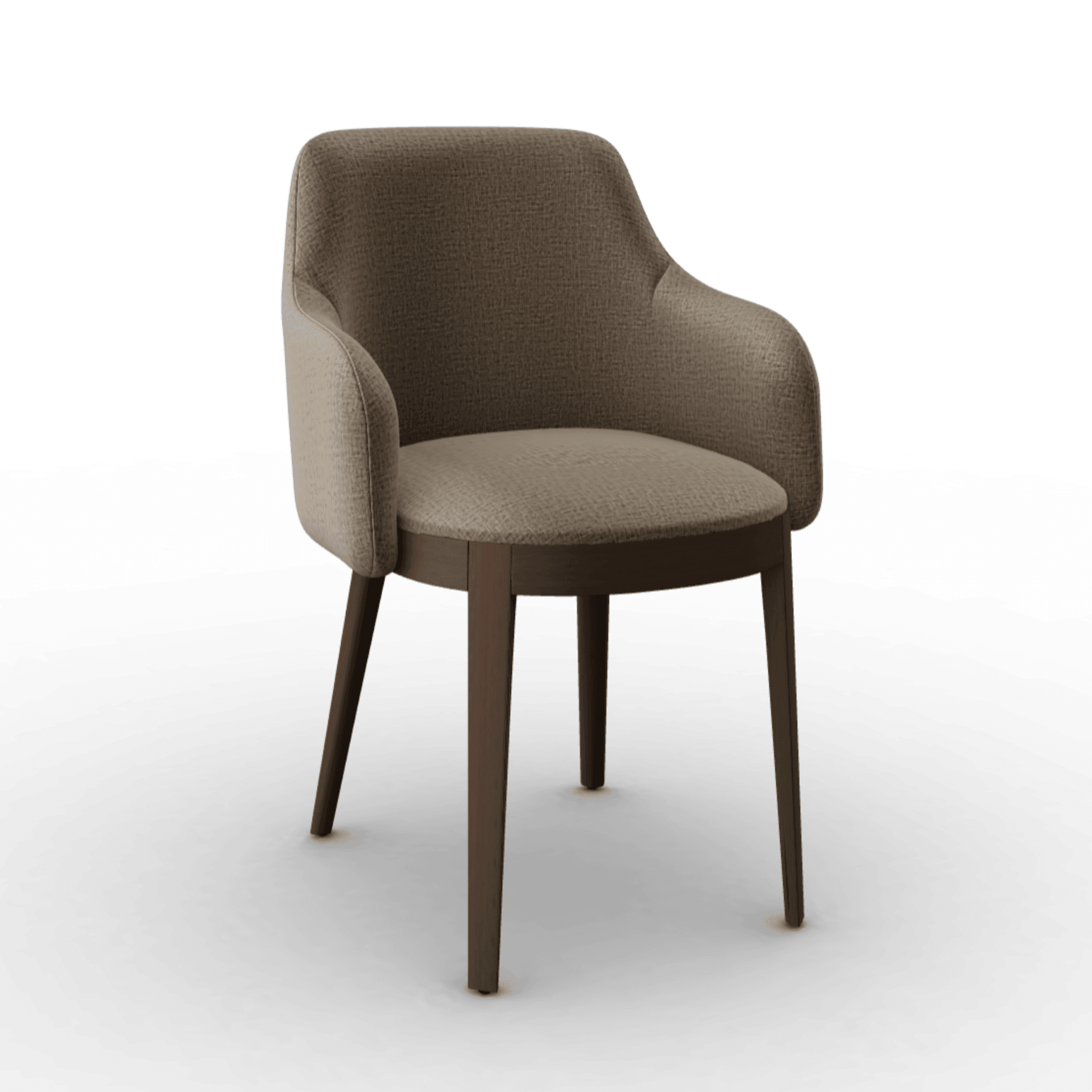 Krzesło z podłokietnikami ADÈL melanż beżowy Calligaris ciemnobrązowa Eye on Design