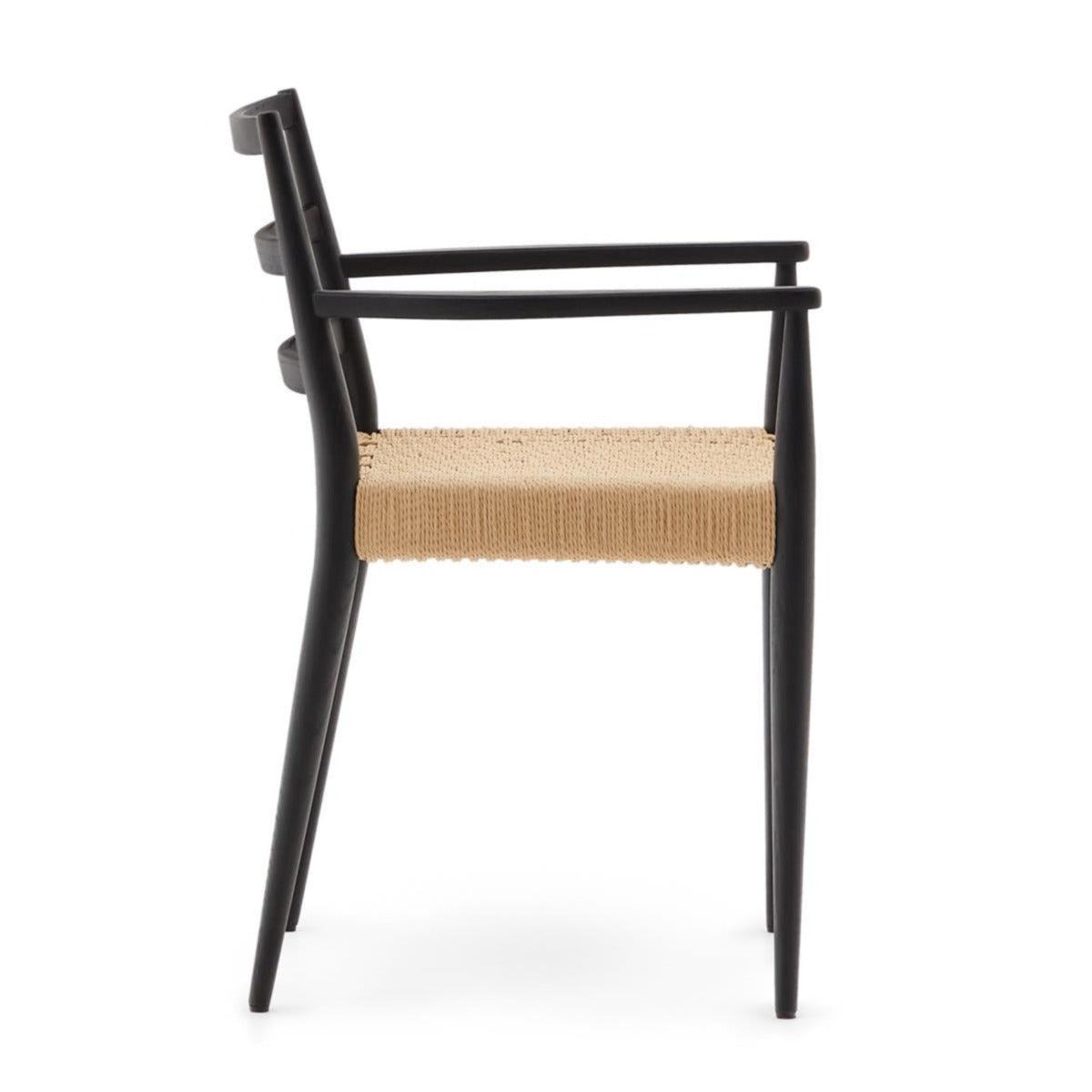 Krzesło z podłokietnikami ANALY czarne drewno dębowe La Forma Eye on Design