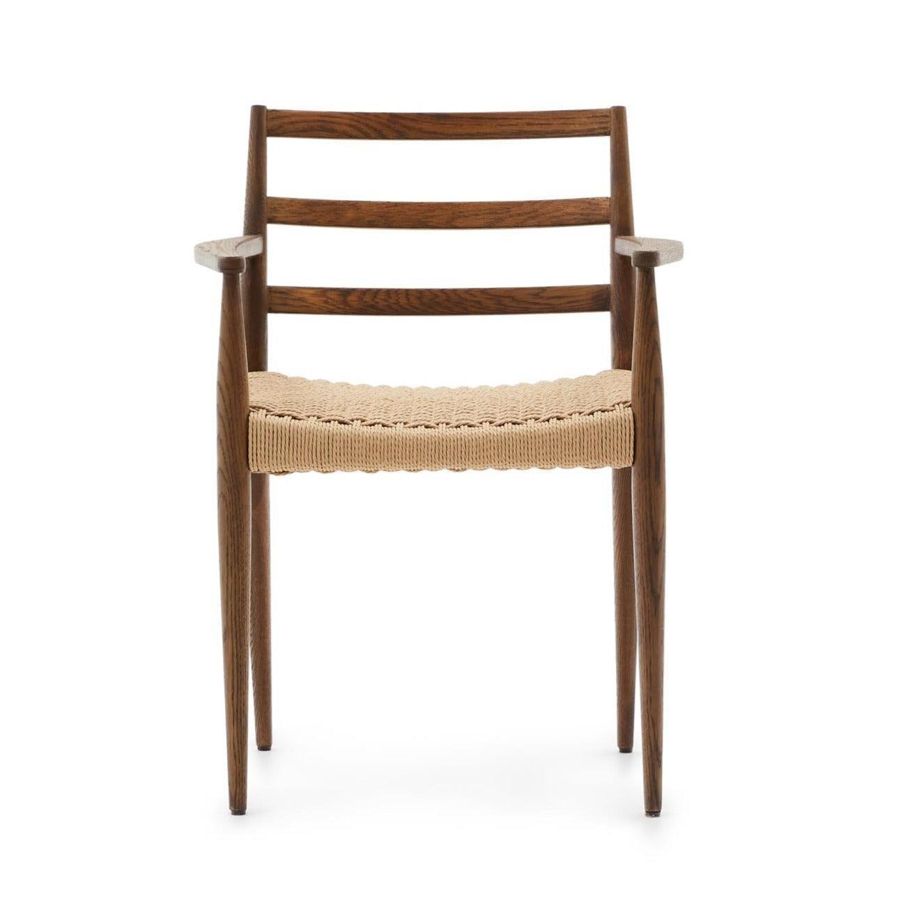 Krzesło z podłokietnikami ANALY orzechowe drewno dębowe La Forma Eye on Design