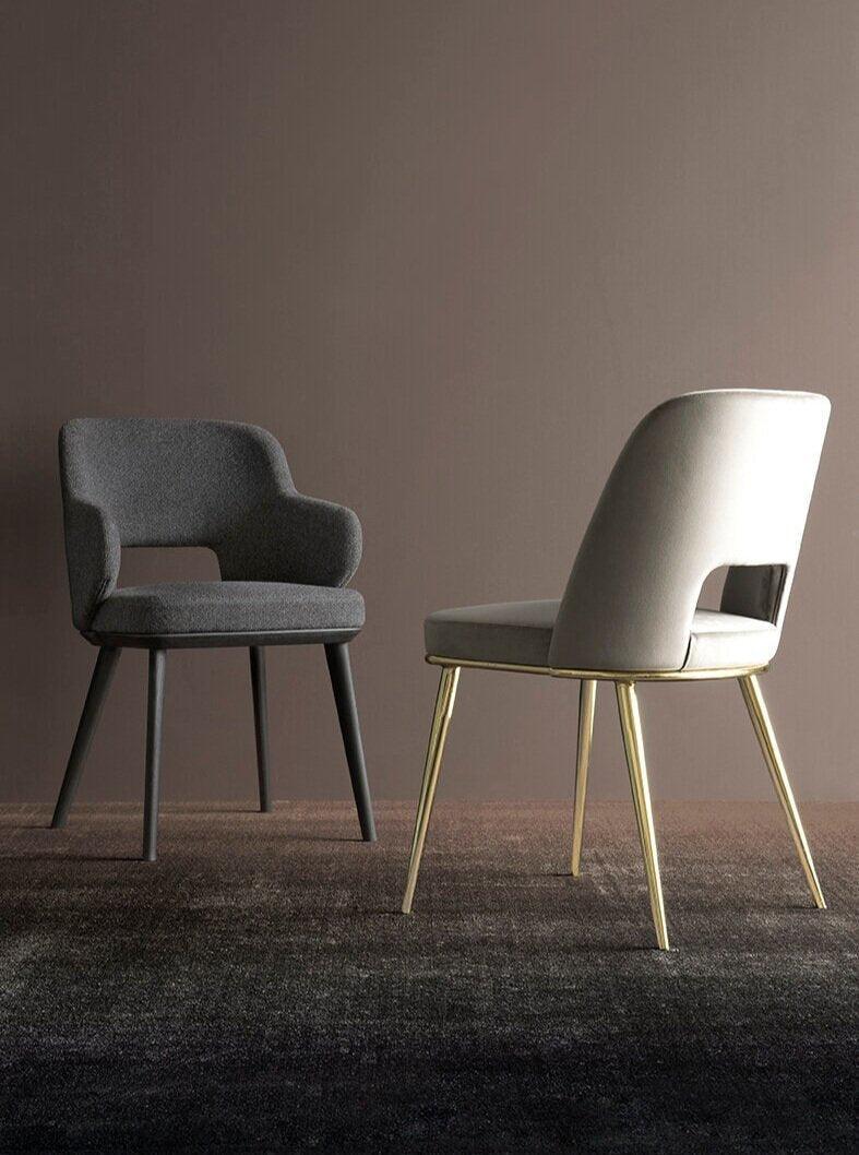 Krzesło z podłokietnikami FOYER skóra ciemnoszary z drewnianą podstawą Calligaris Eye on Design