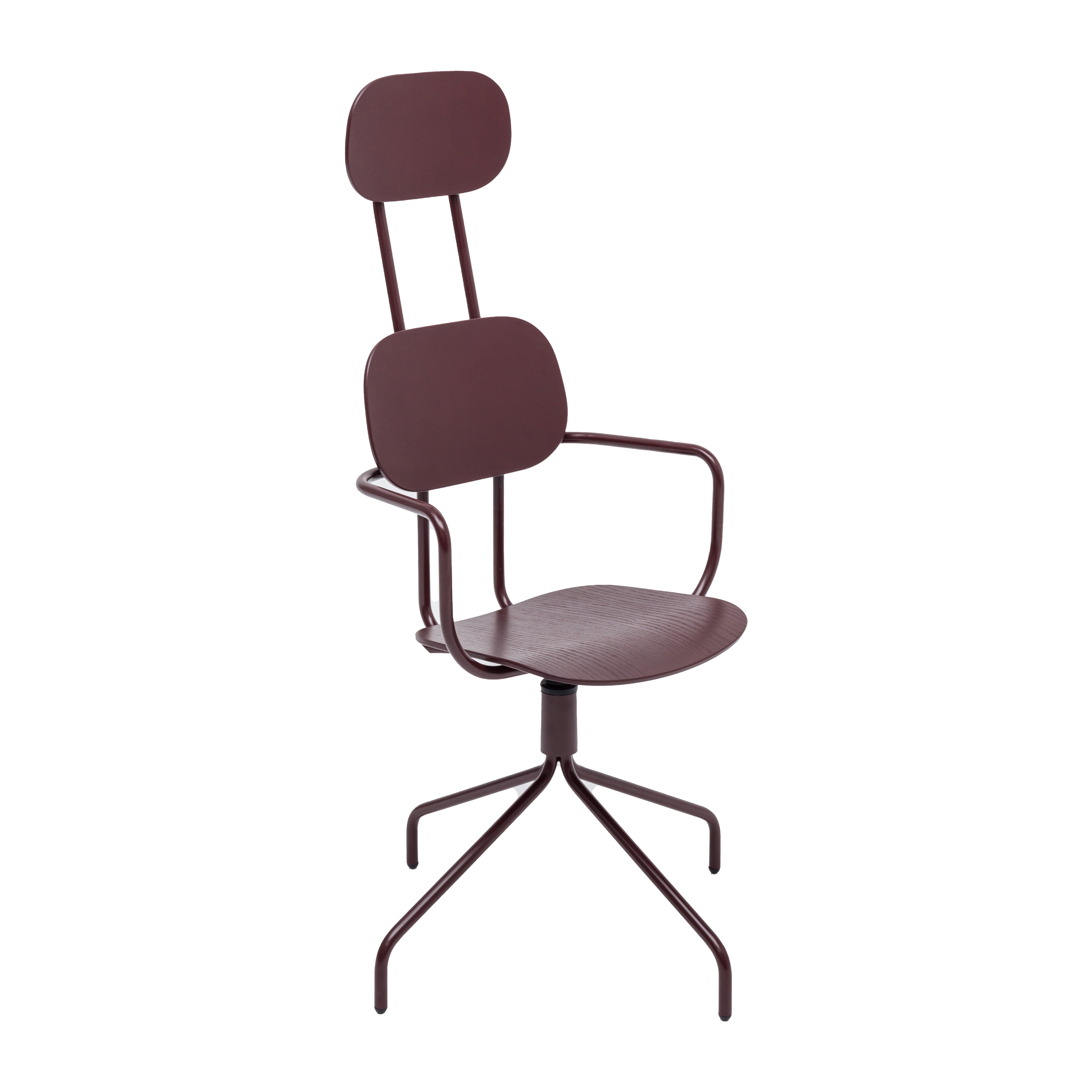 Krzesło obrotowe z zagłówkiem NEW SCHOOL niebieska podstawa – metal