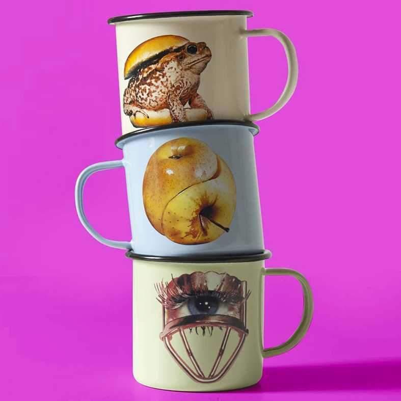 Kubek emaliowany APPLE niebieski Seletti Eye on Design