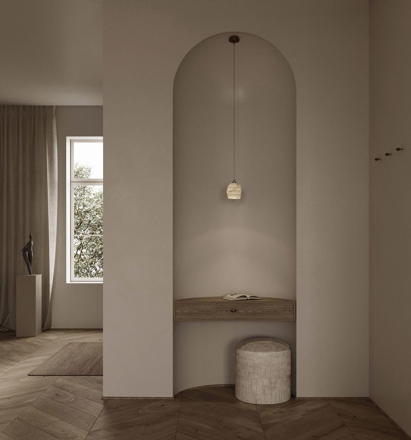 Lampa alabastrowa wisząca KALLIOPE mosiężny Embassy Interiors Eye on Design