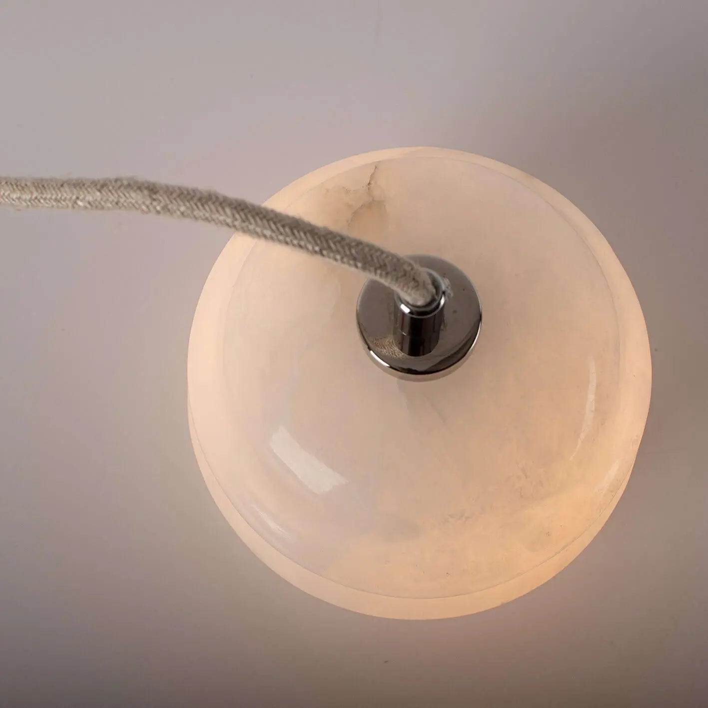 Lampa alabastrowa wisząca KALLIOPE mosiężny – marmur
