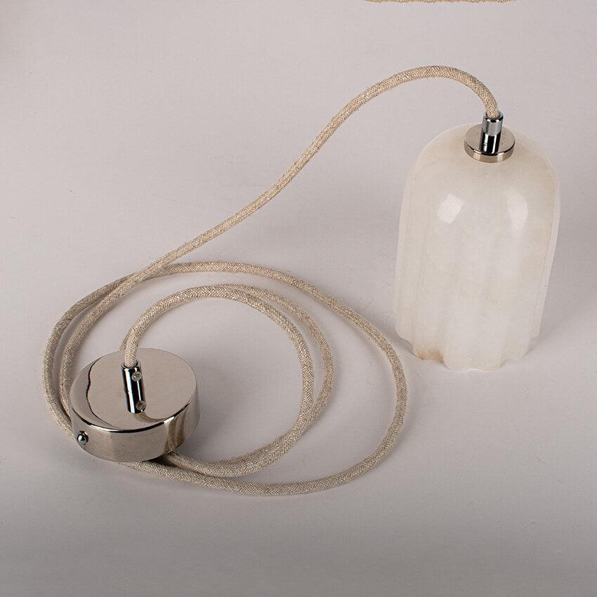 Lampa alabastrowa wisząca URANIA nikiel Embassy Interiors Eye on Design