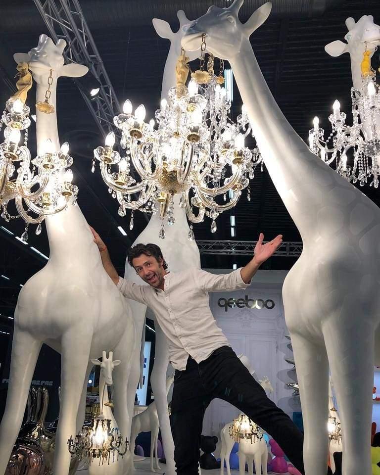 Lampa GIRAFFE IN LOVE M biała Qeeboo Eye on Design