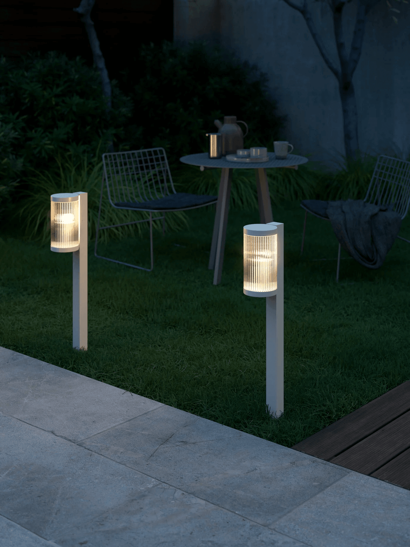 Lampa ogrodowa COUPAR piaskowy na taras i do ogrodu