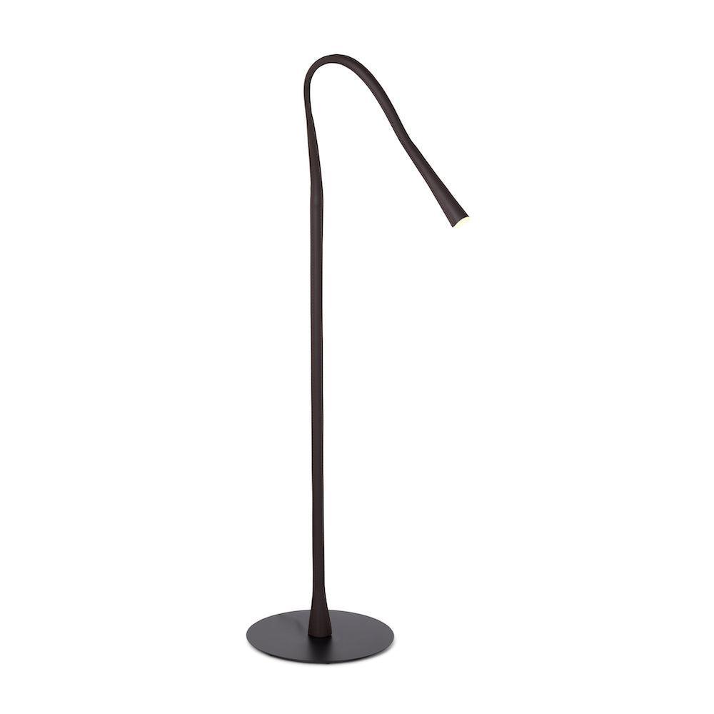 Lampa podłogowa FLEXILED brązowa skóra Contardi Eye on Design