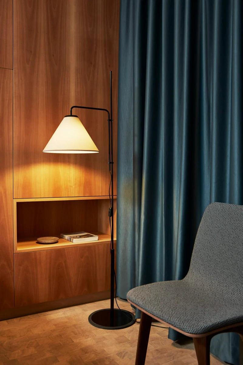 Lampa podłogowa FUNICULI FABRIC biały Marset Eye on Design