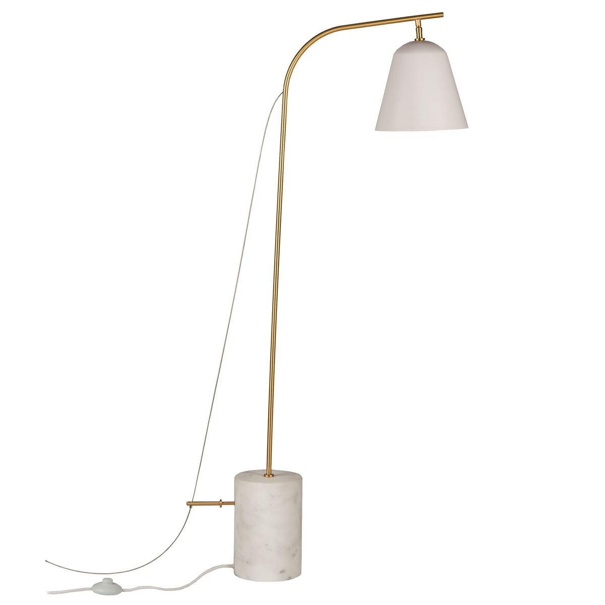 Lampa podłogowa LINE ONE biały marmur NORR11 Eye on Design