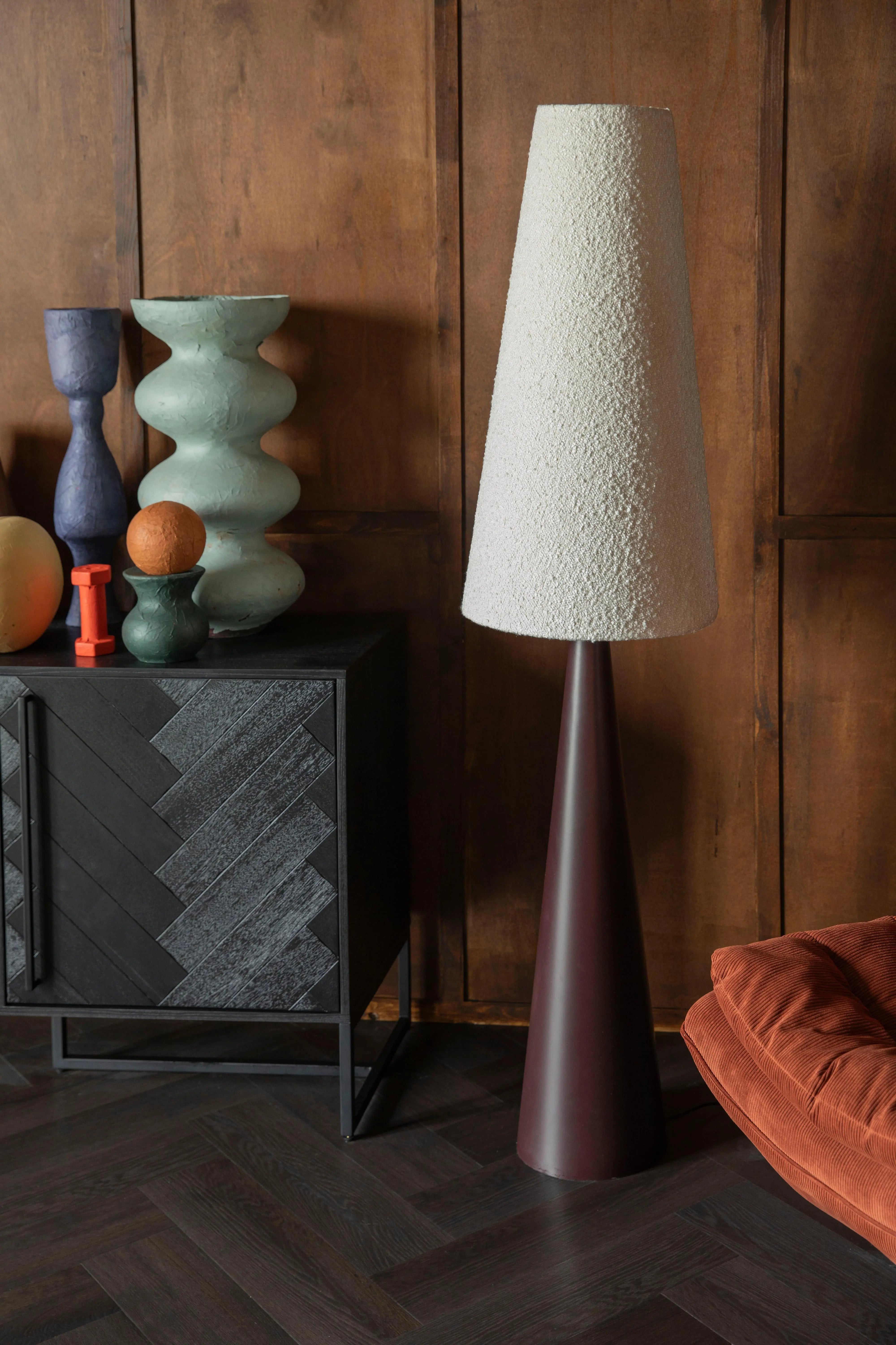 Lampa stojąca MIKI biały boucle – Dutchbone